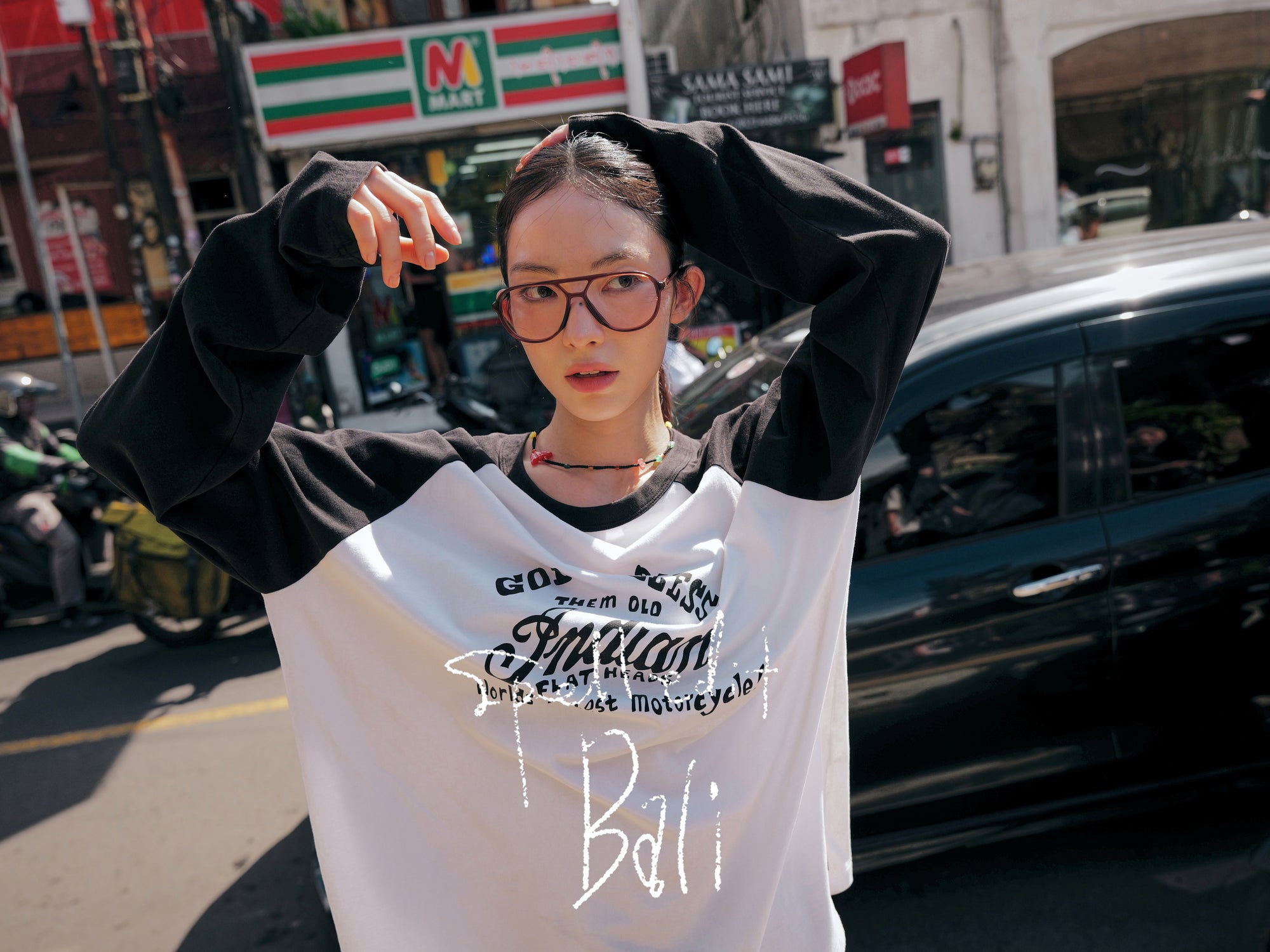 INDIAN RAGLAN LONG SLEEVE T-SHIRT