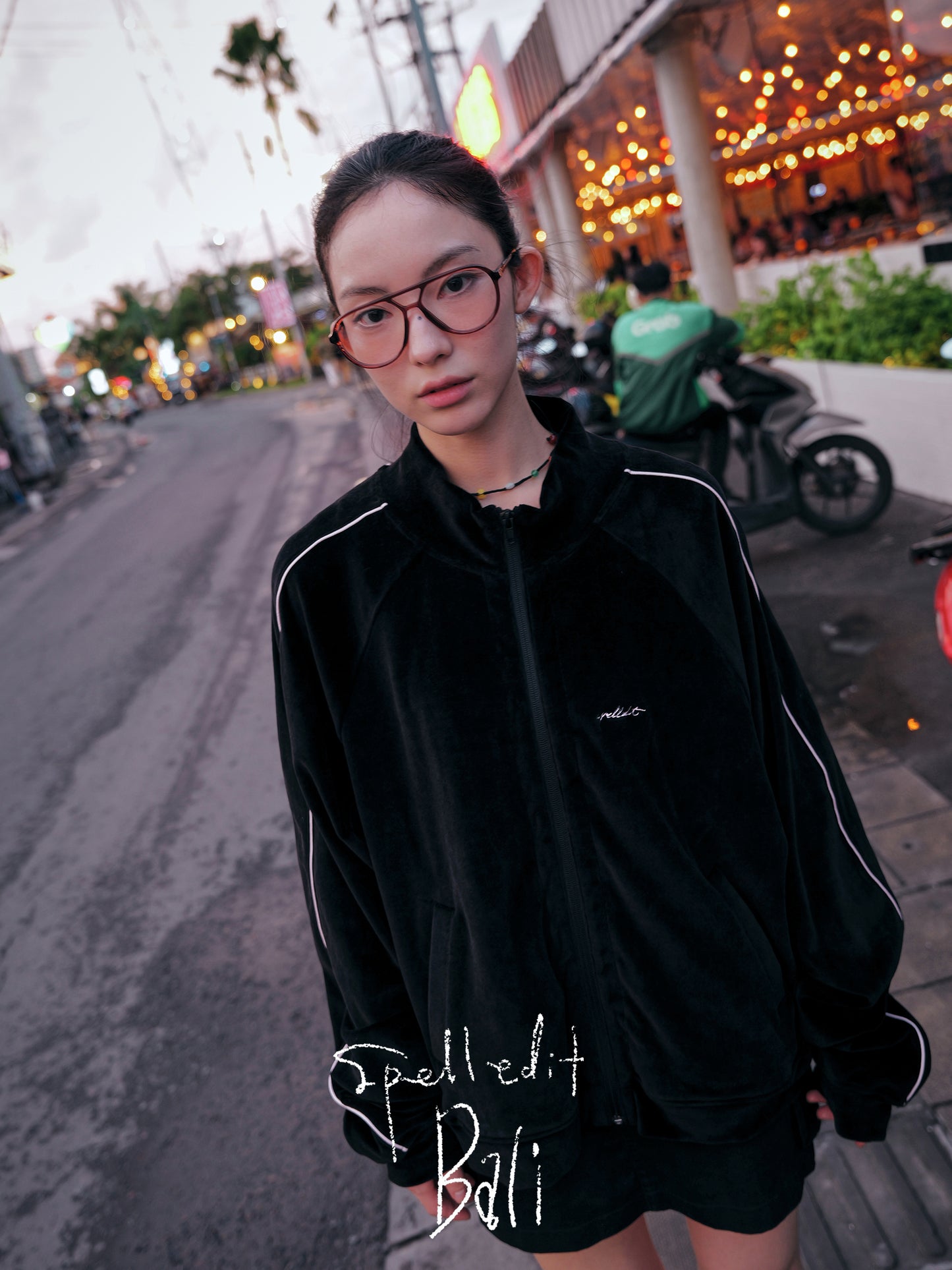 VELVET ZIP-UP ANORAK