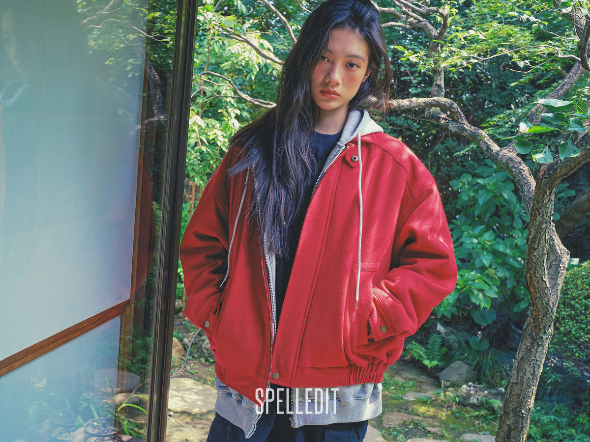 Melton Zip up Blouson