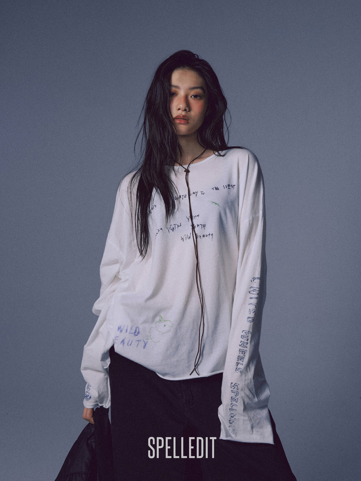 HAND DRAWN LONG SLEEVE T-SHIRT