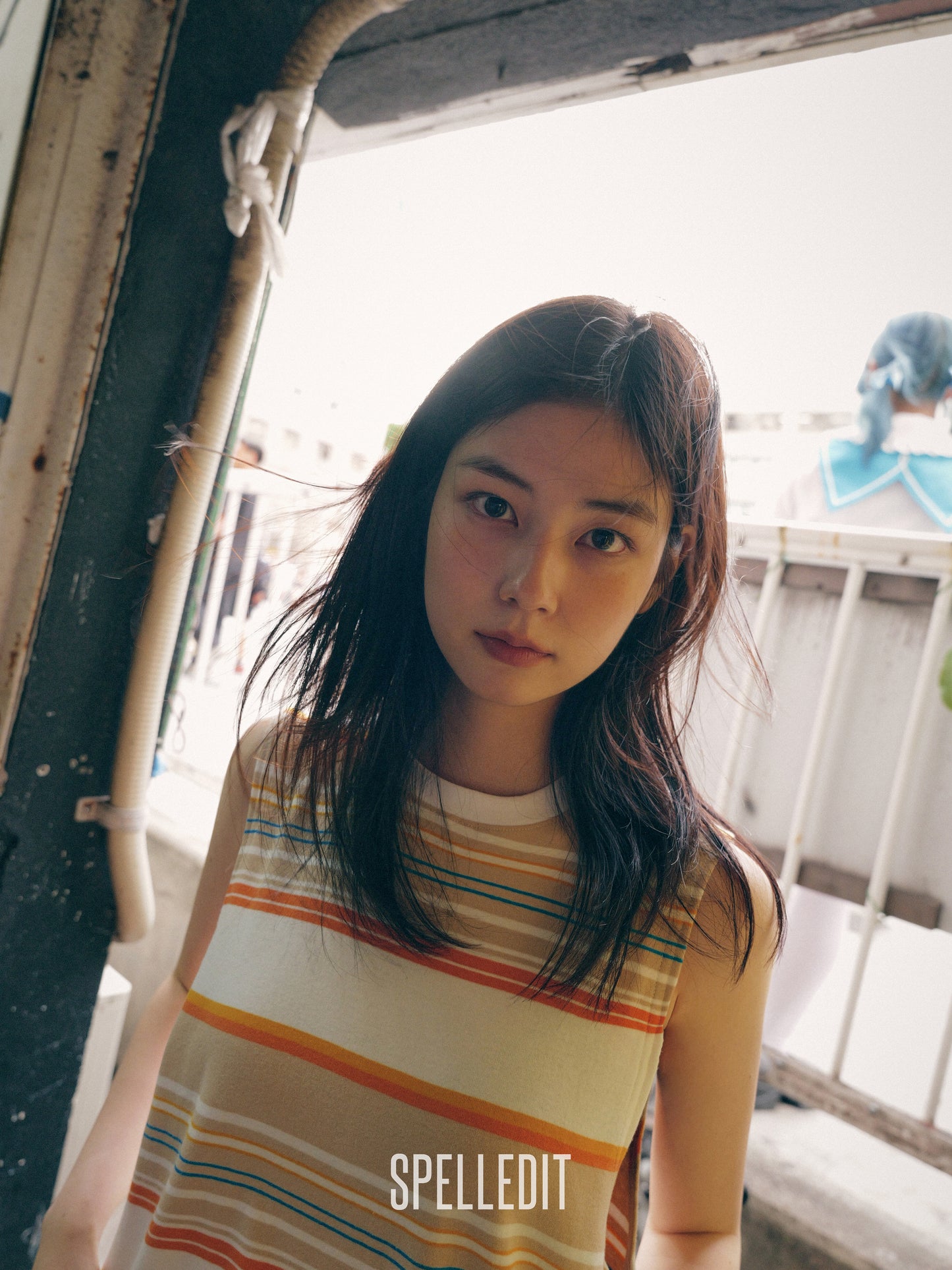 STRIPE COLOR BLOCK SLEEVELESS