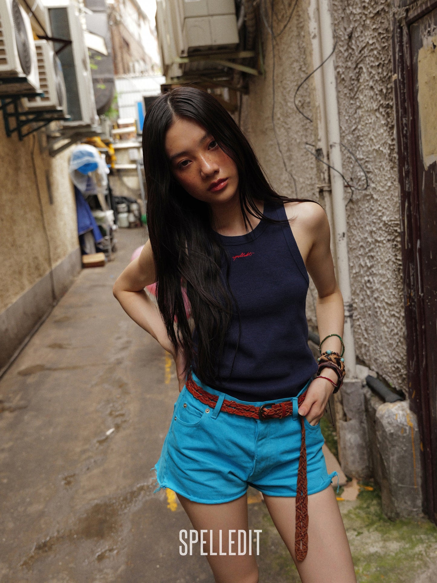 [6/22 PRE]BASIC LOGO RIBBED SLEEVELESS