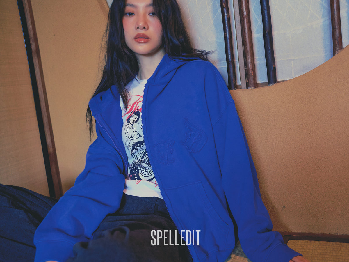 Logo Applique Hoodie zip up