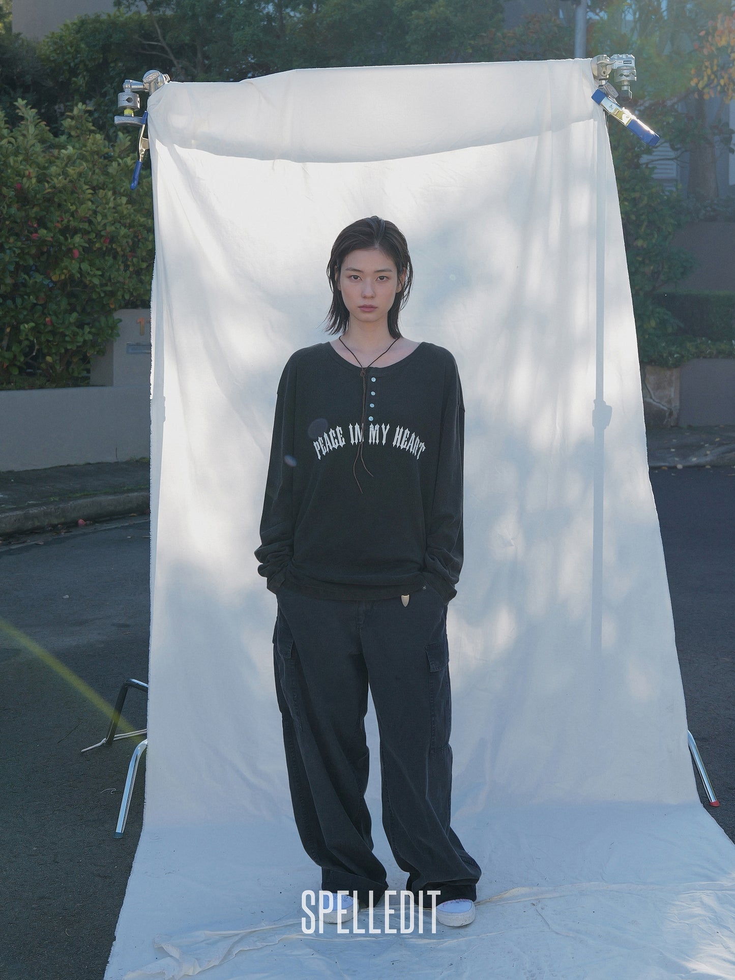 [9/7 PRE]LOOSE FIT HENLEY LONG SLEEVE T-SHIRT