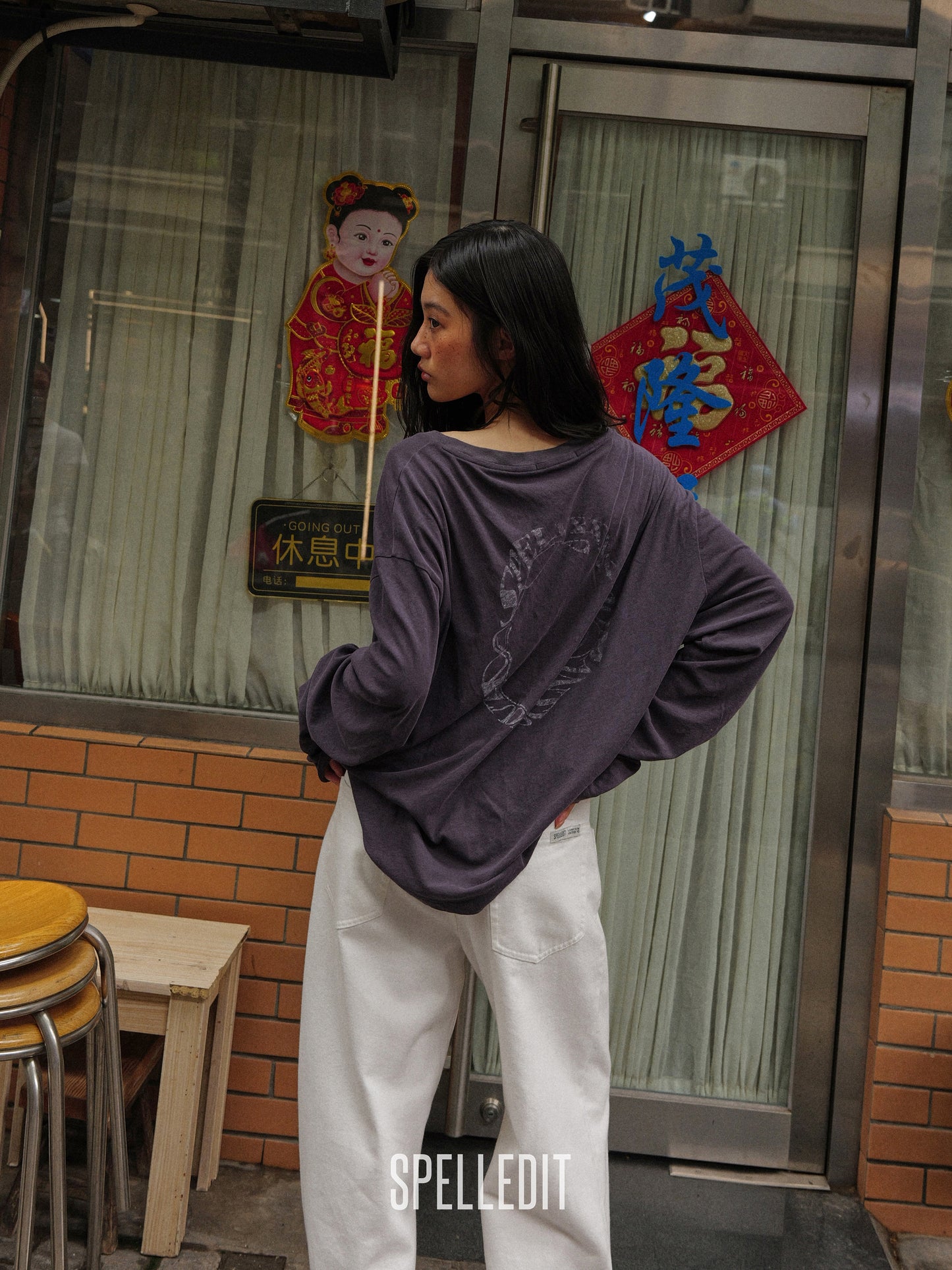 [6/22 PRE]LOOSE FIT HENLEY LONG SLEEVE T-SHIRT