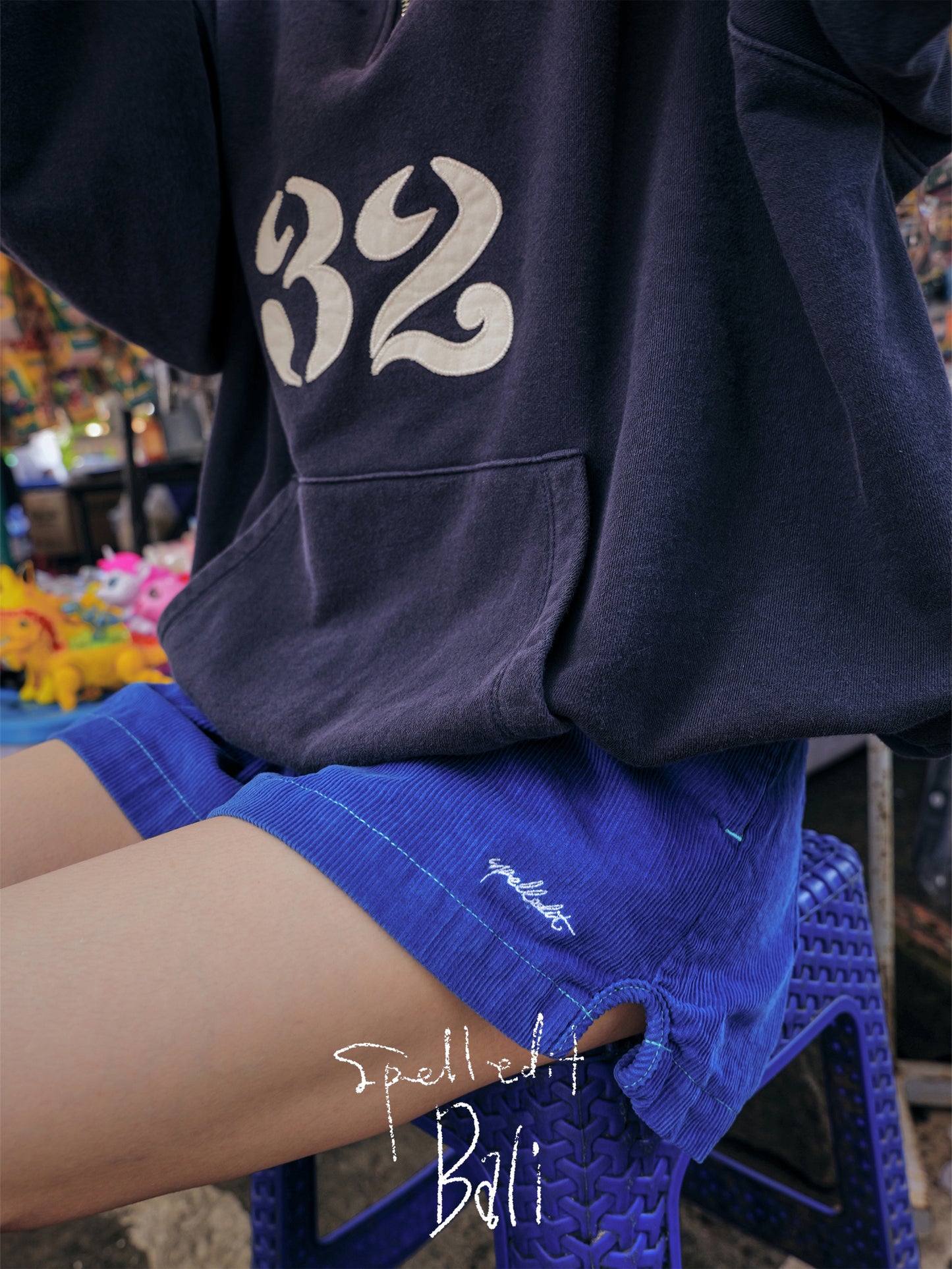 CORDUROY ELASTIC WAIST SHORTS