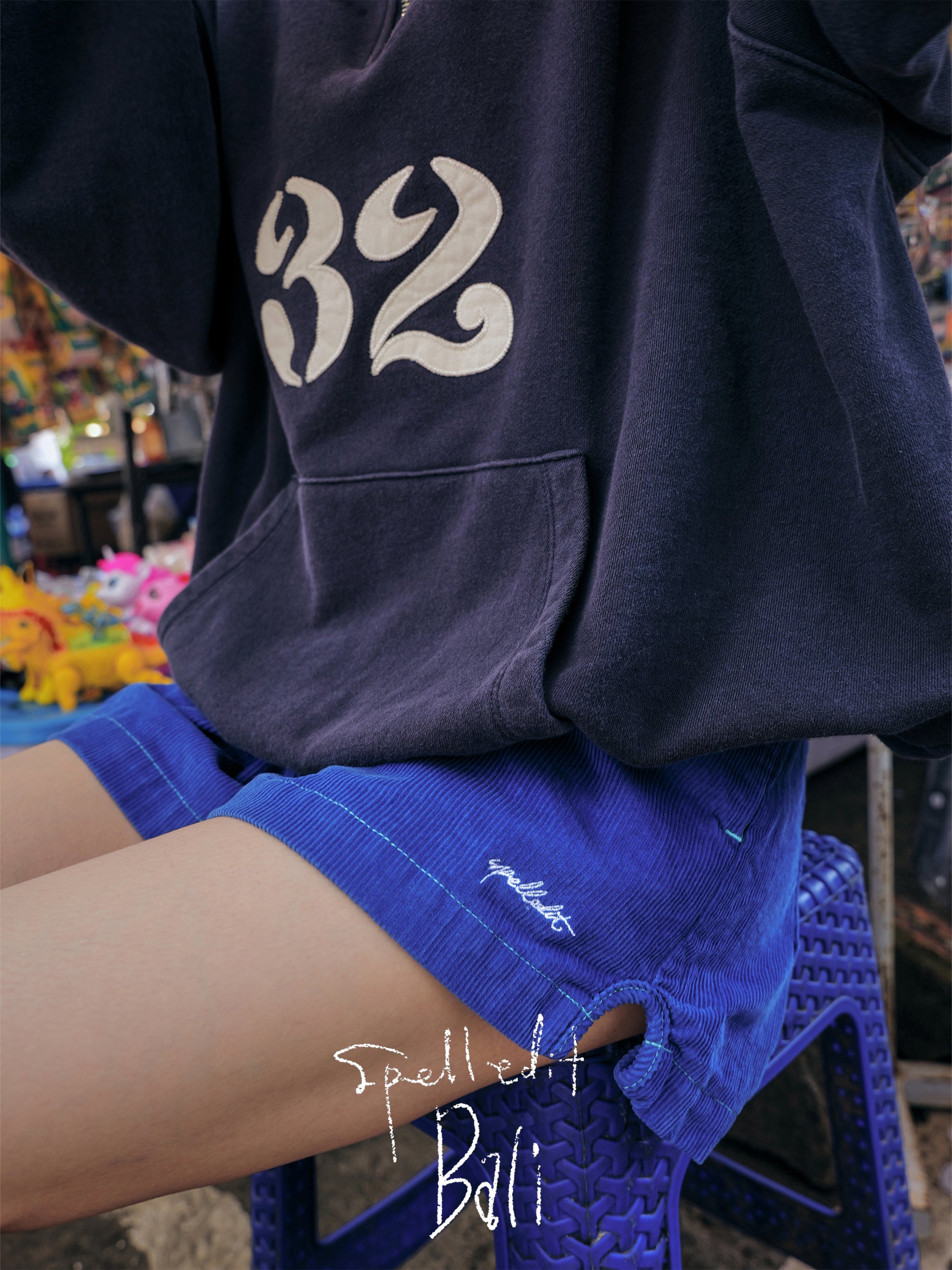 CORDUROY ELASTIC WAIST SHORTS