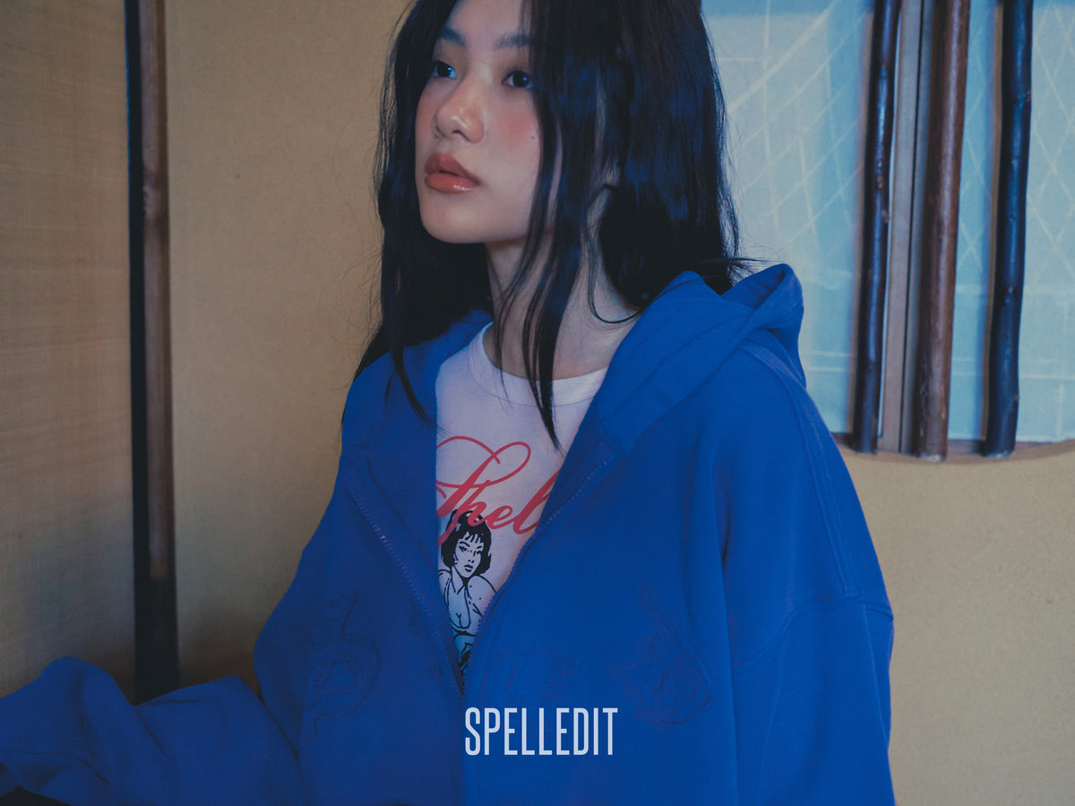 Logo Applique Hoodie zip up