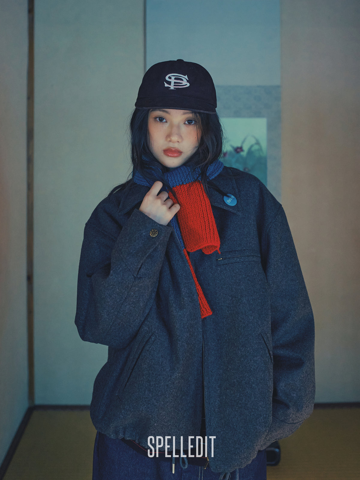 Melton Zip up Blouson