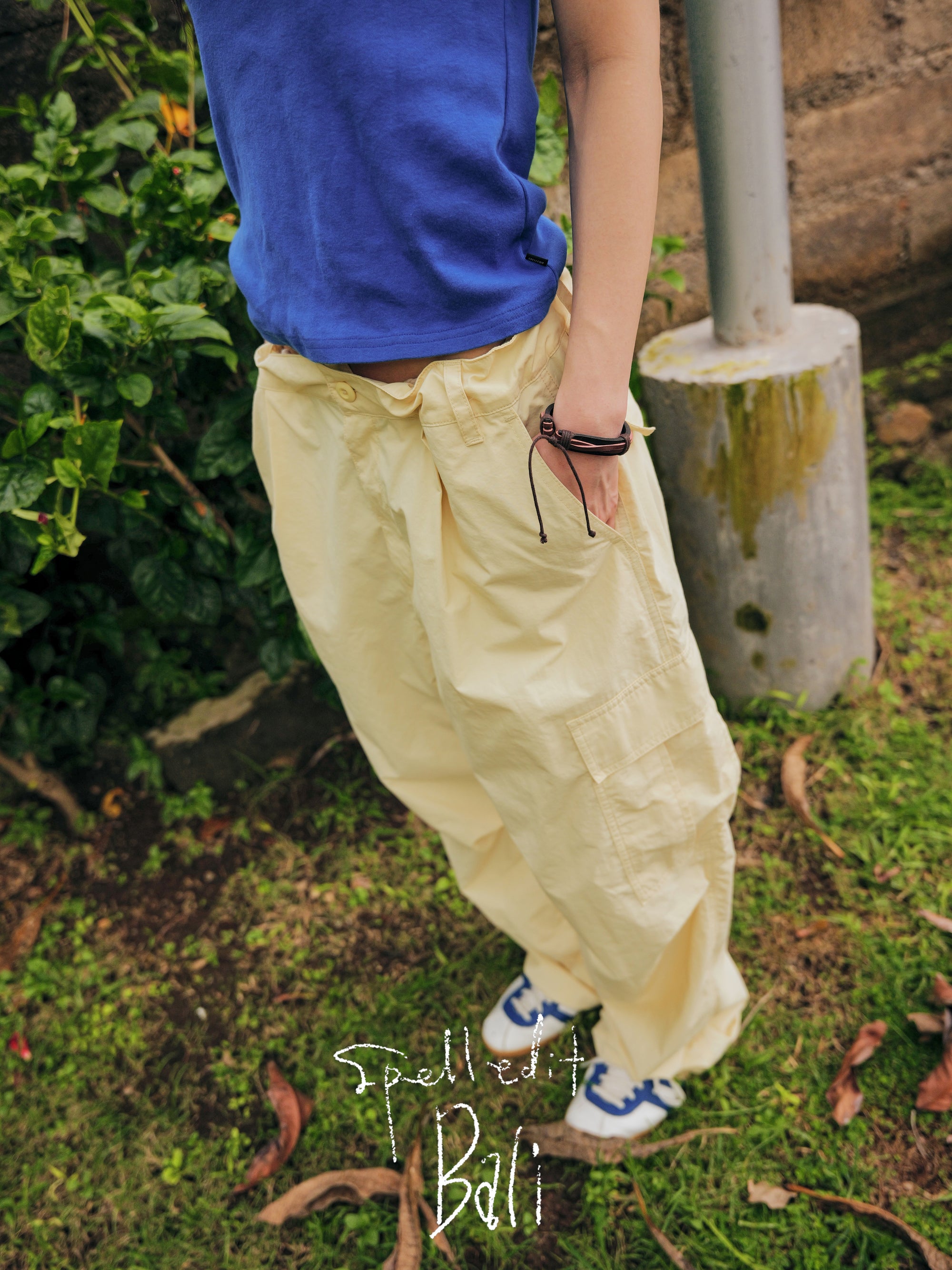 SINGLE PLEAT POCKET CARGO PANTS