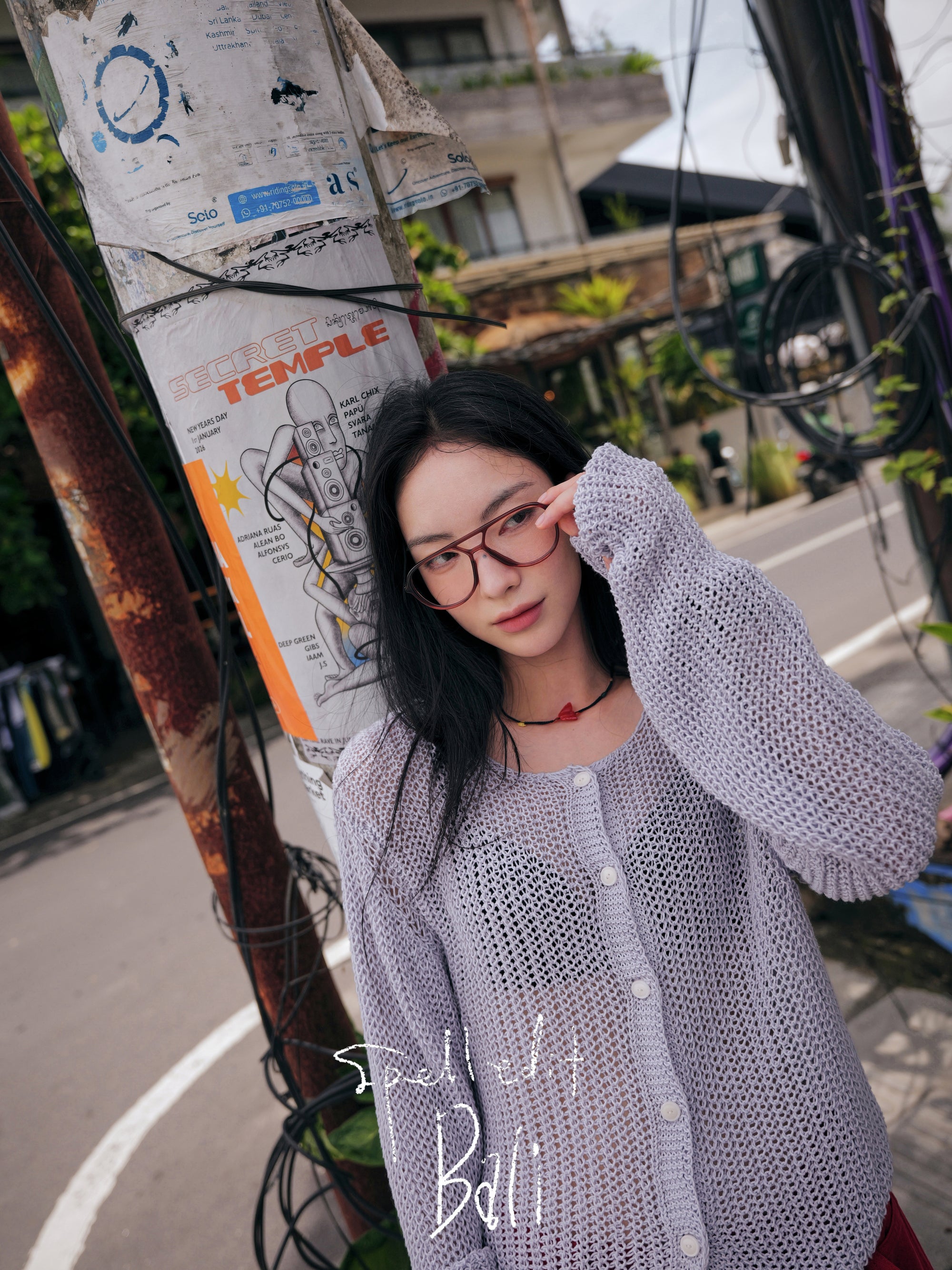 HACHI BOAT NECK CARDIGAN