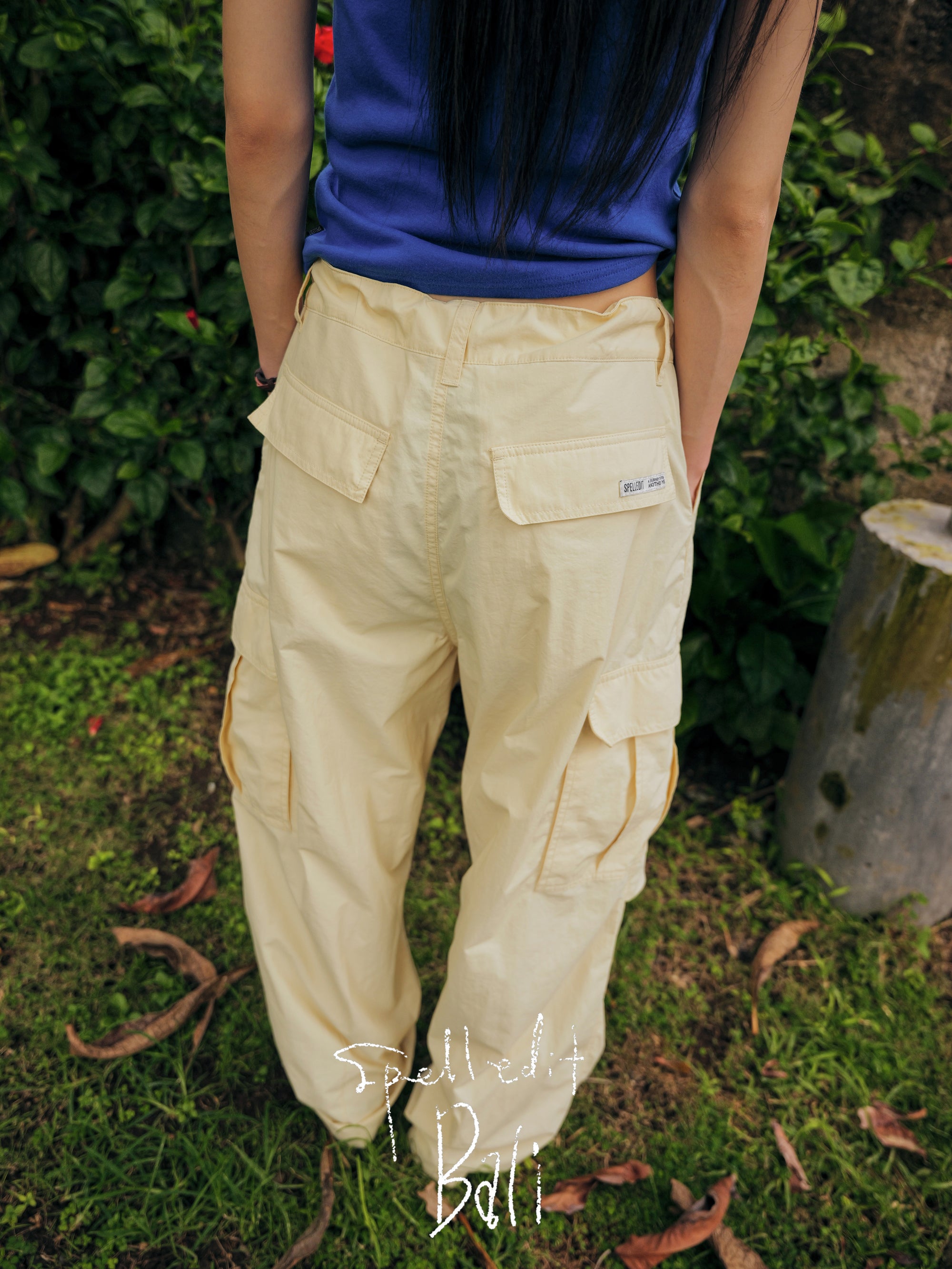 SINGLE PLEAT POCKET CARGO PANTS