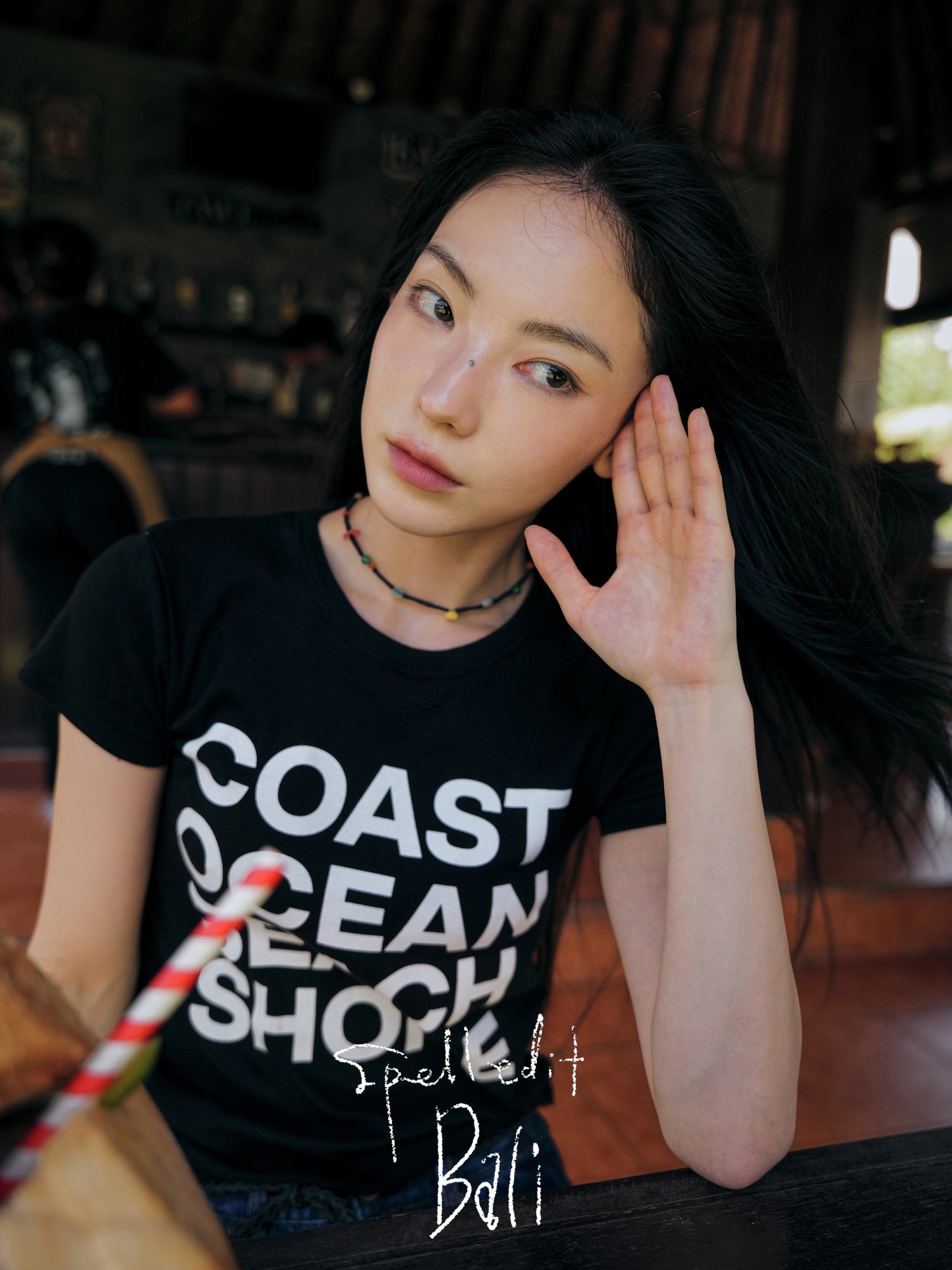 COASTAL WORDING PRINT T-SHIRT