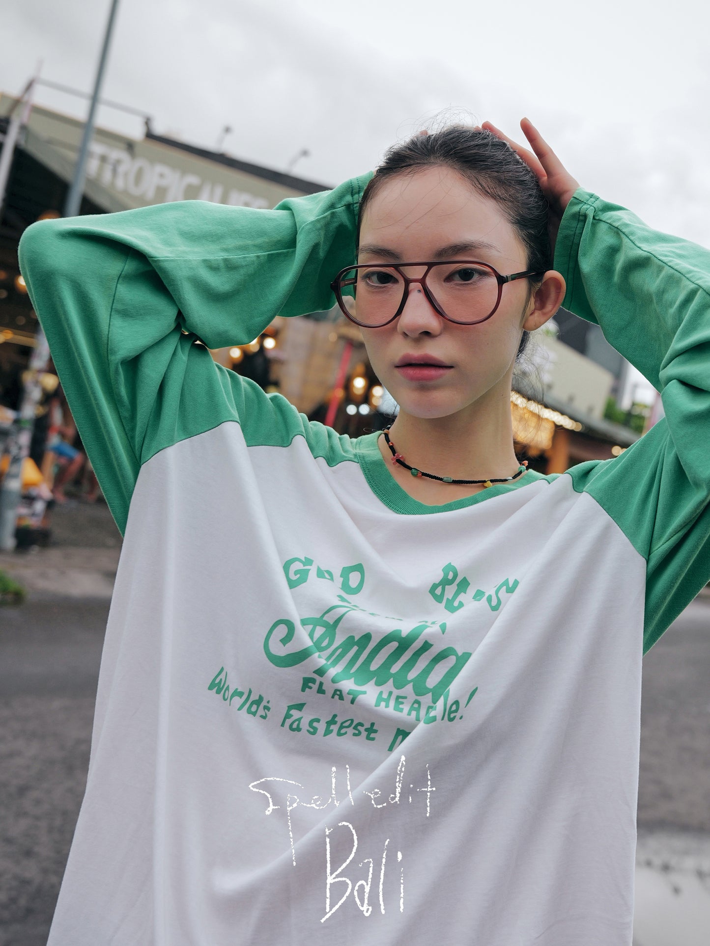 INDIAN RAGLAN LONG SLEEVE T-SHIRT