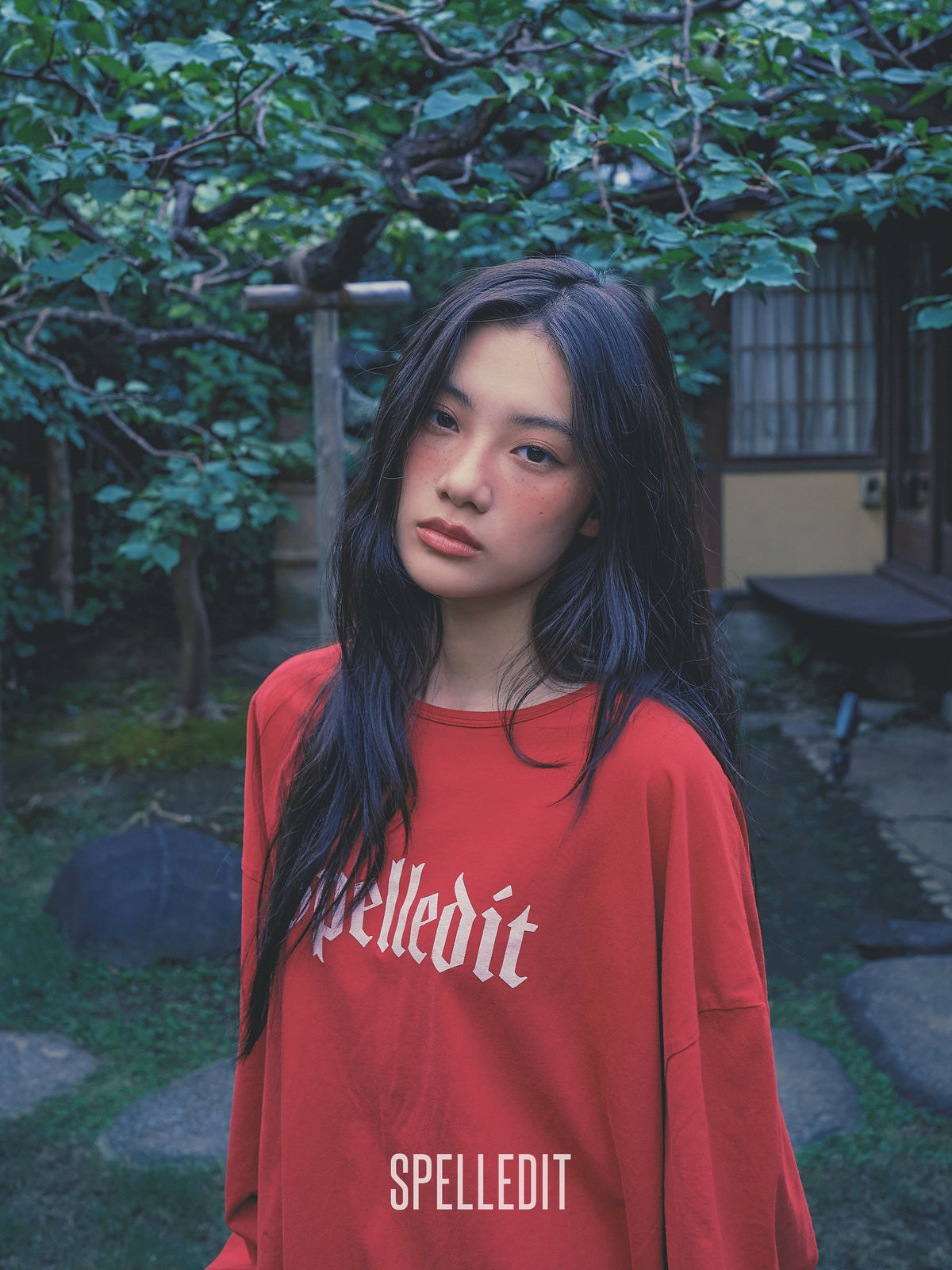 SPELL logo loose fit long sleeves tee