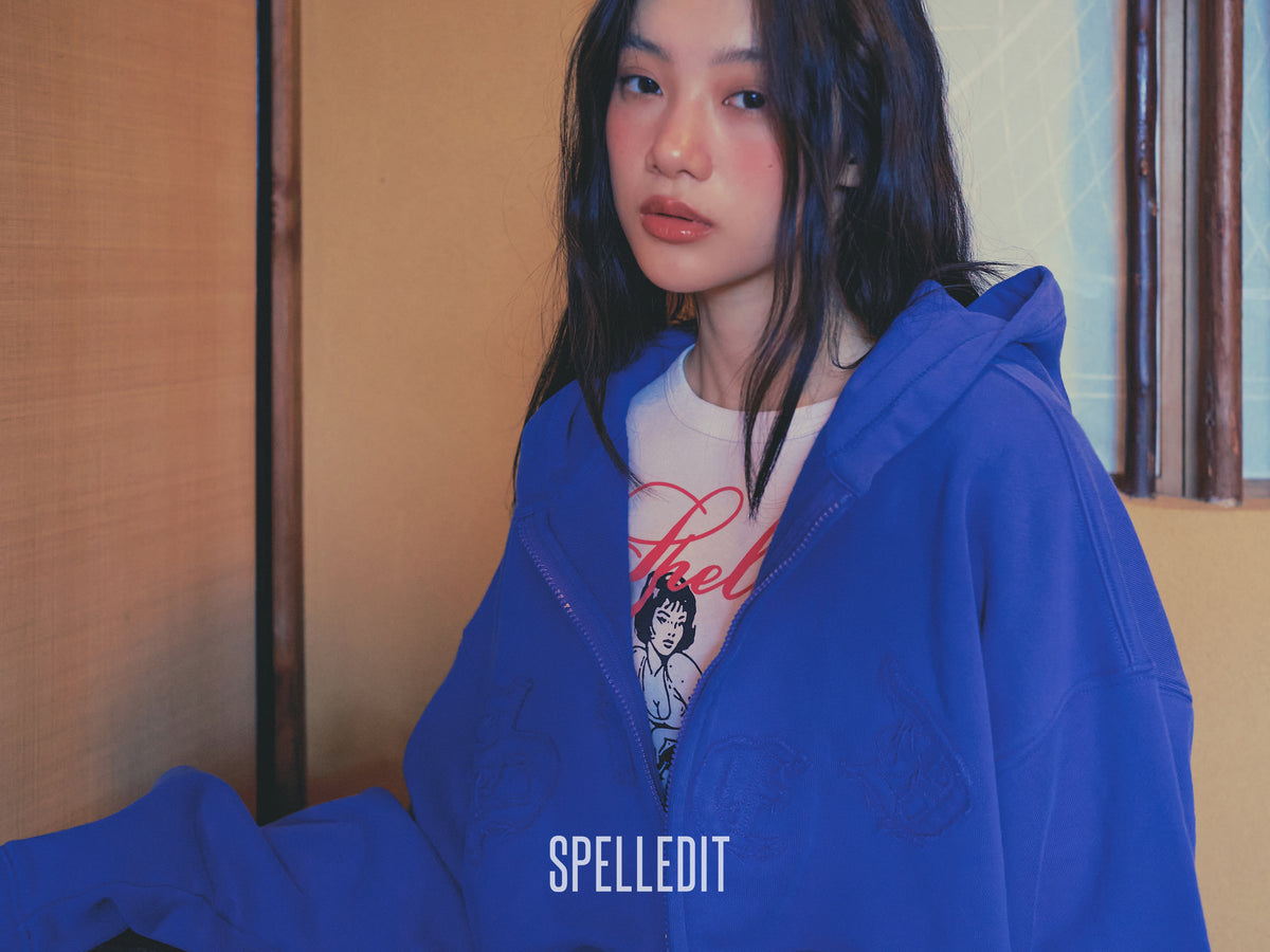Logo Applique Hoodie zip up