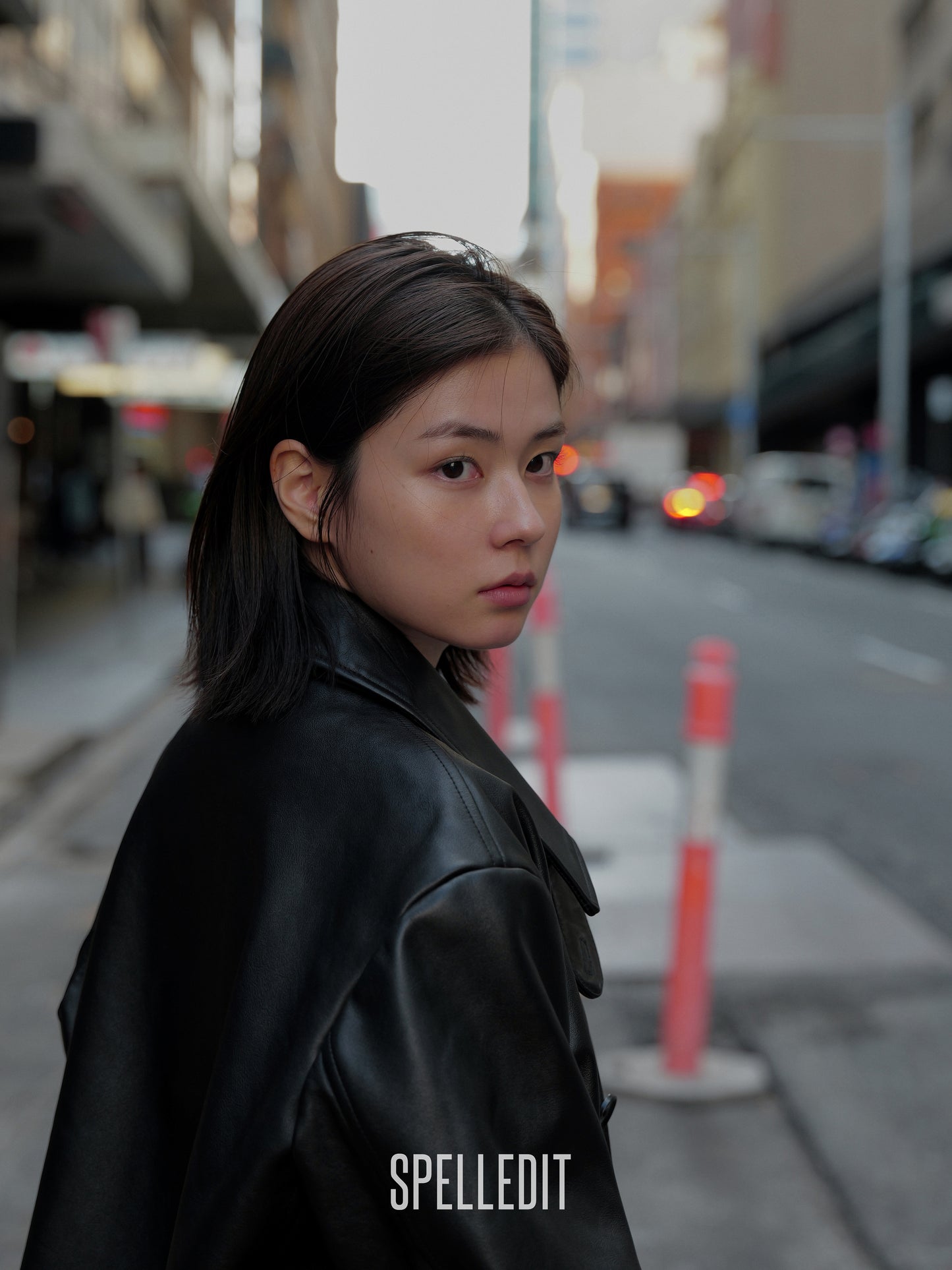 [9/7 PRE]COLLARED LEATHER JACKET
