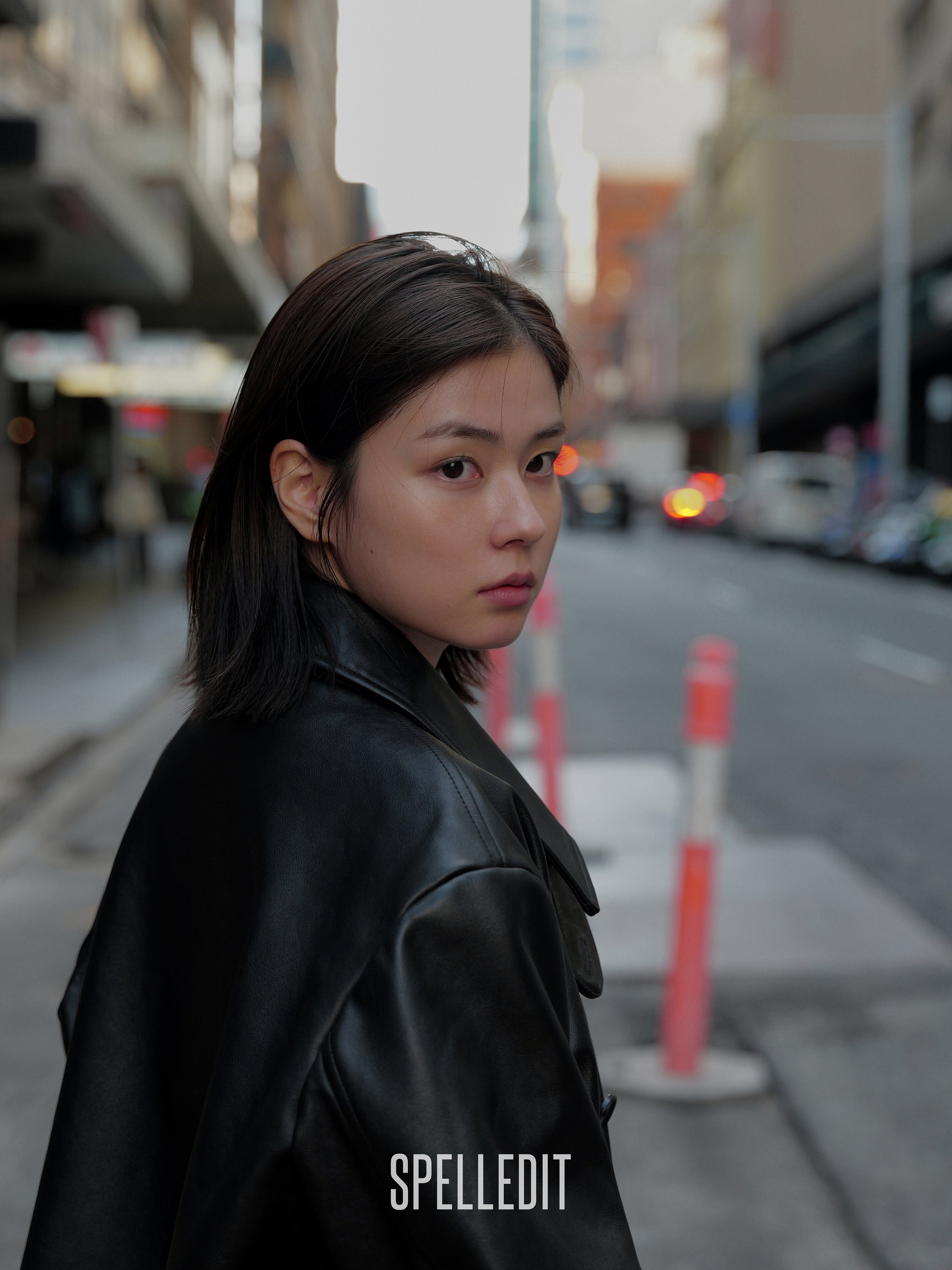 [9/7 PRE]COLLARED LEATHER JACKET