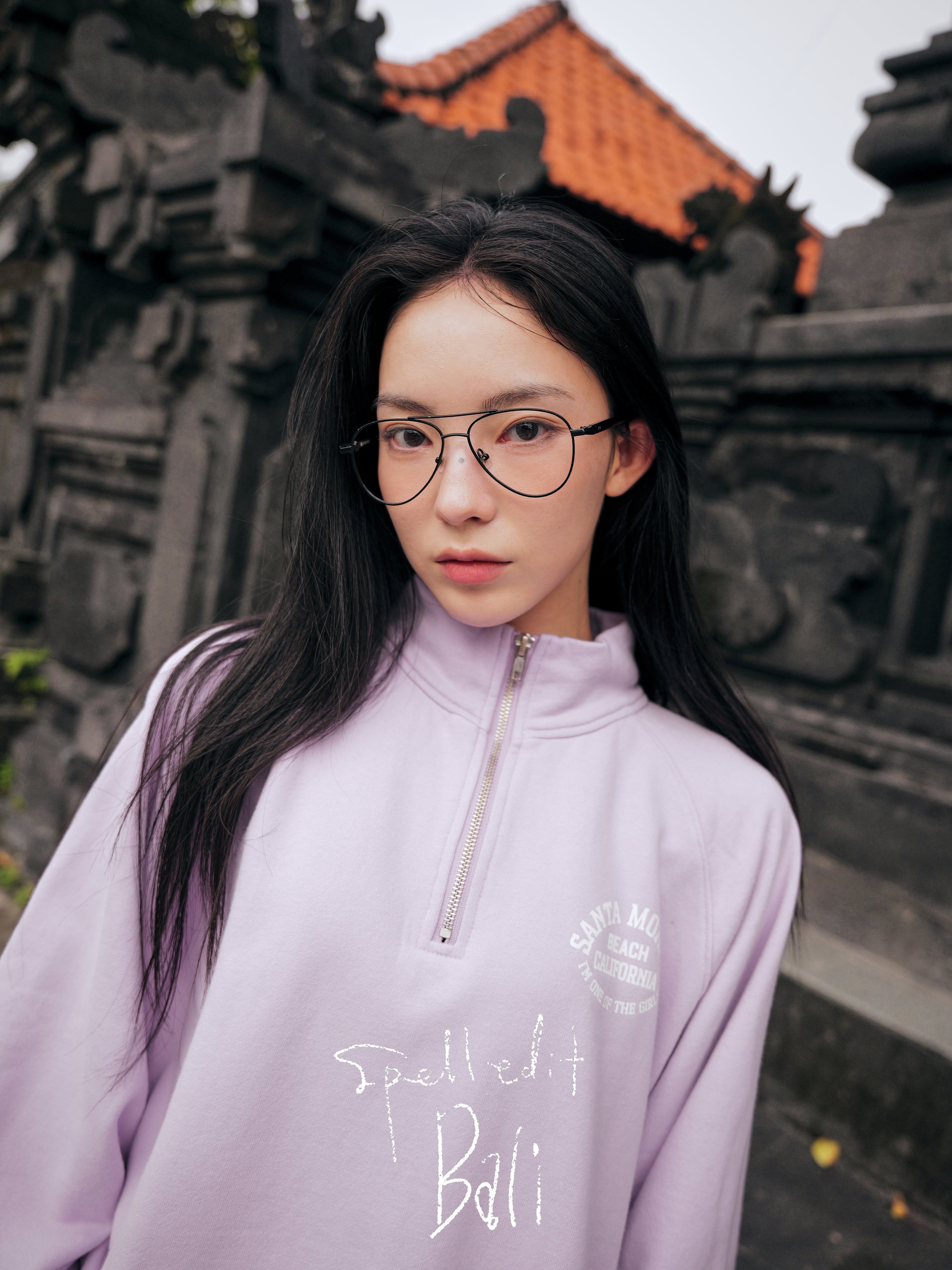 SANTA MONICA HALF ZIP SWEATSHIRT – SPELLEDIT