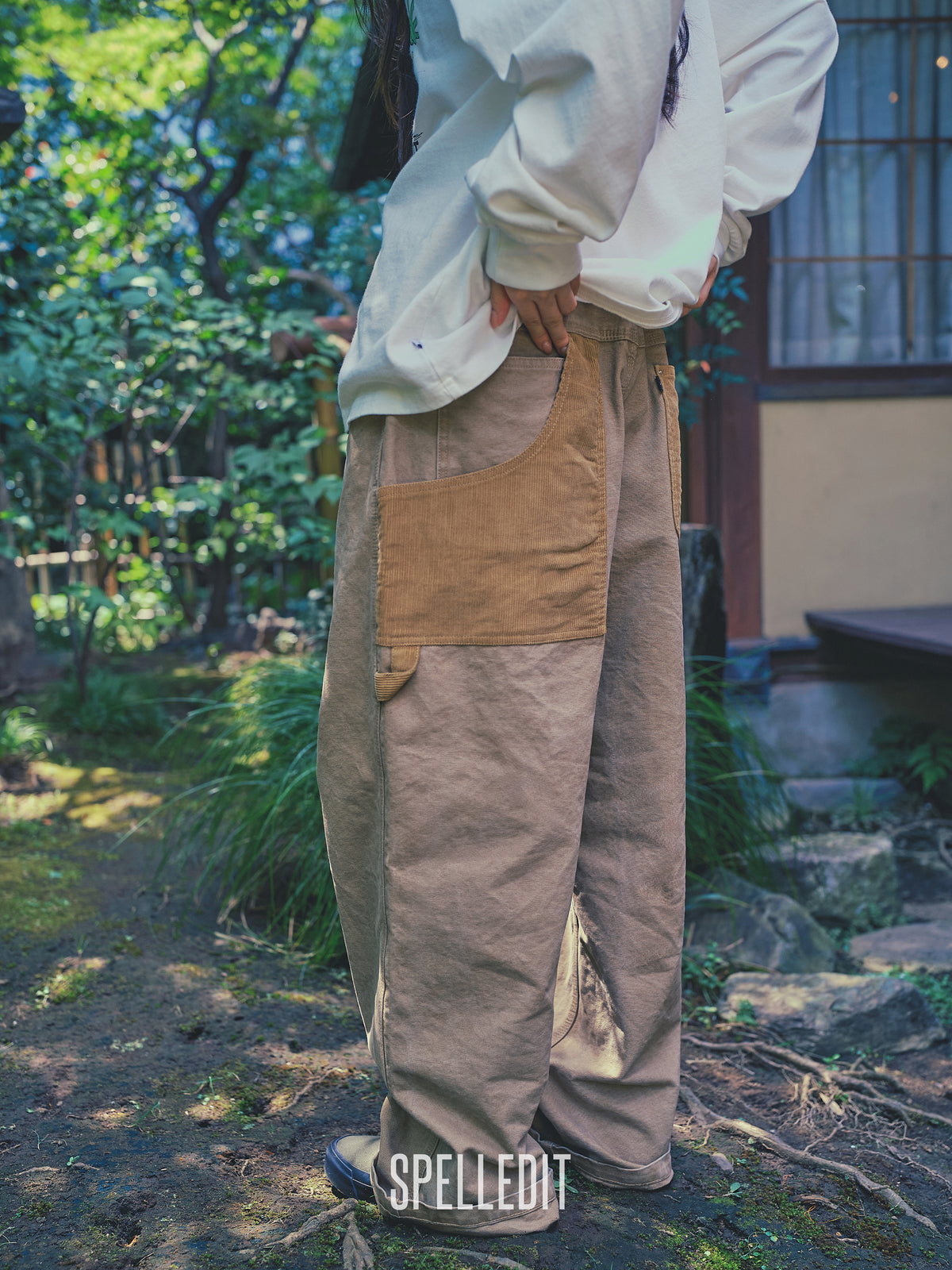 Contrast detailed Carpenter pants