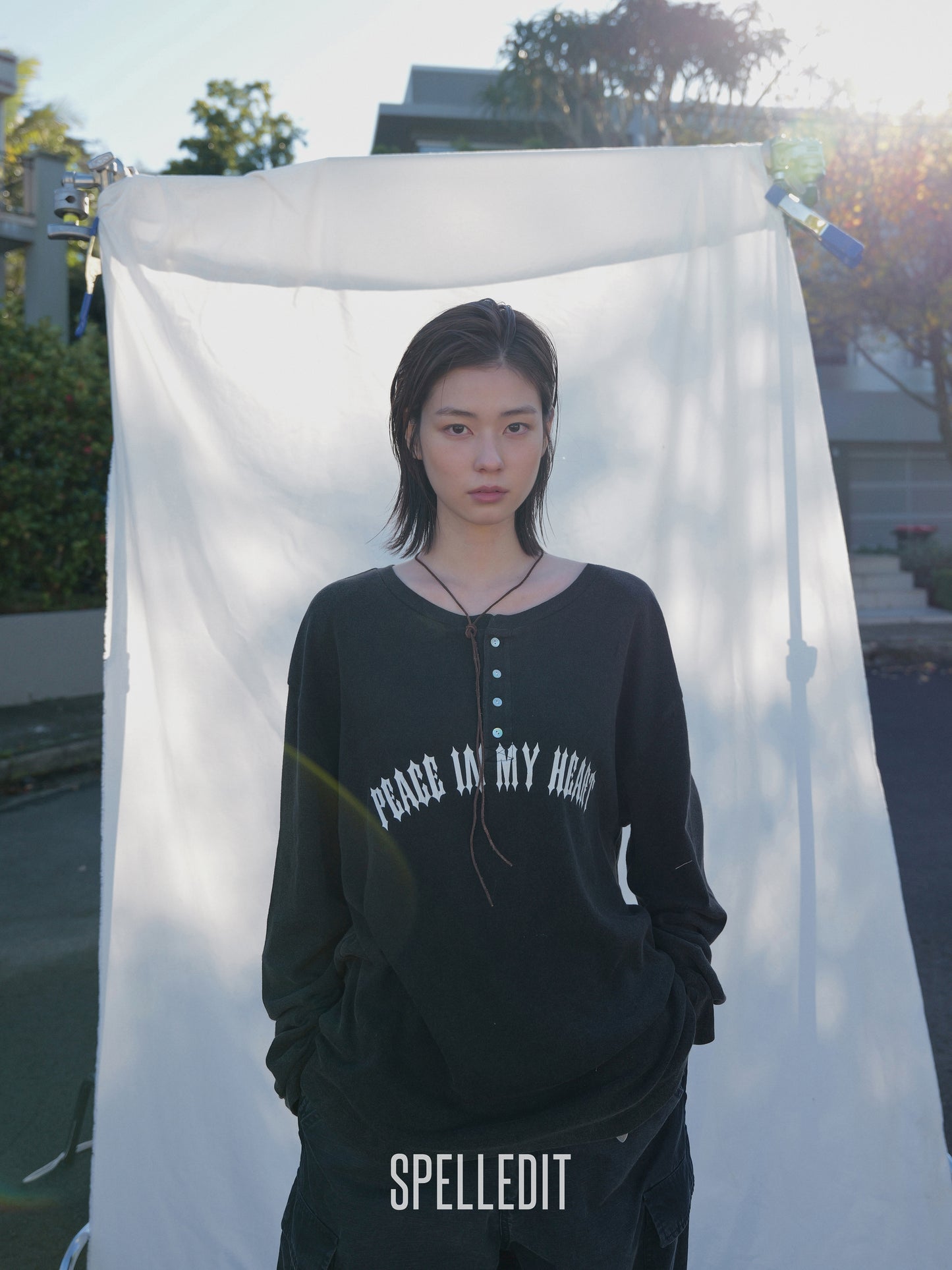[9/7 PRE]LOOSE FIT HENLEY LONG SLEEVE T-SHIRT