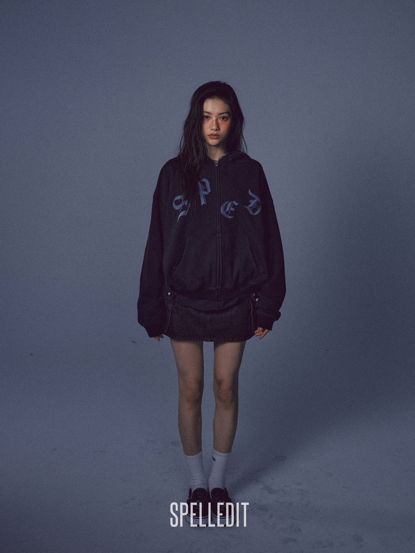 [9/7 PRE]DENIM CARGO MINI SKIRT