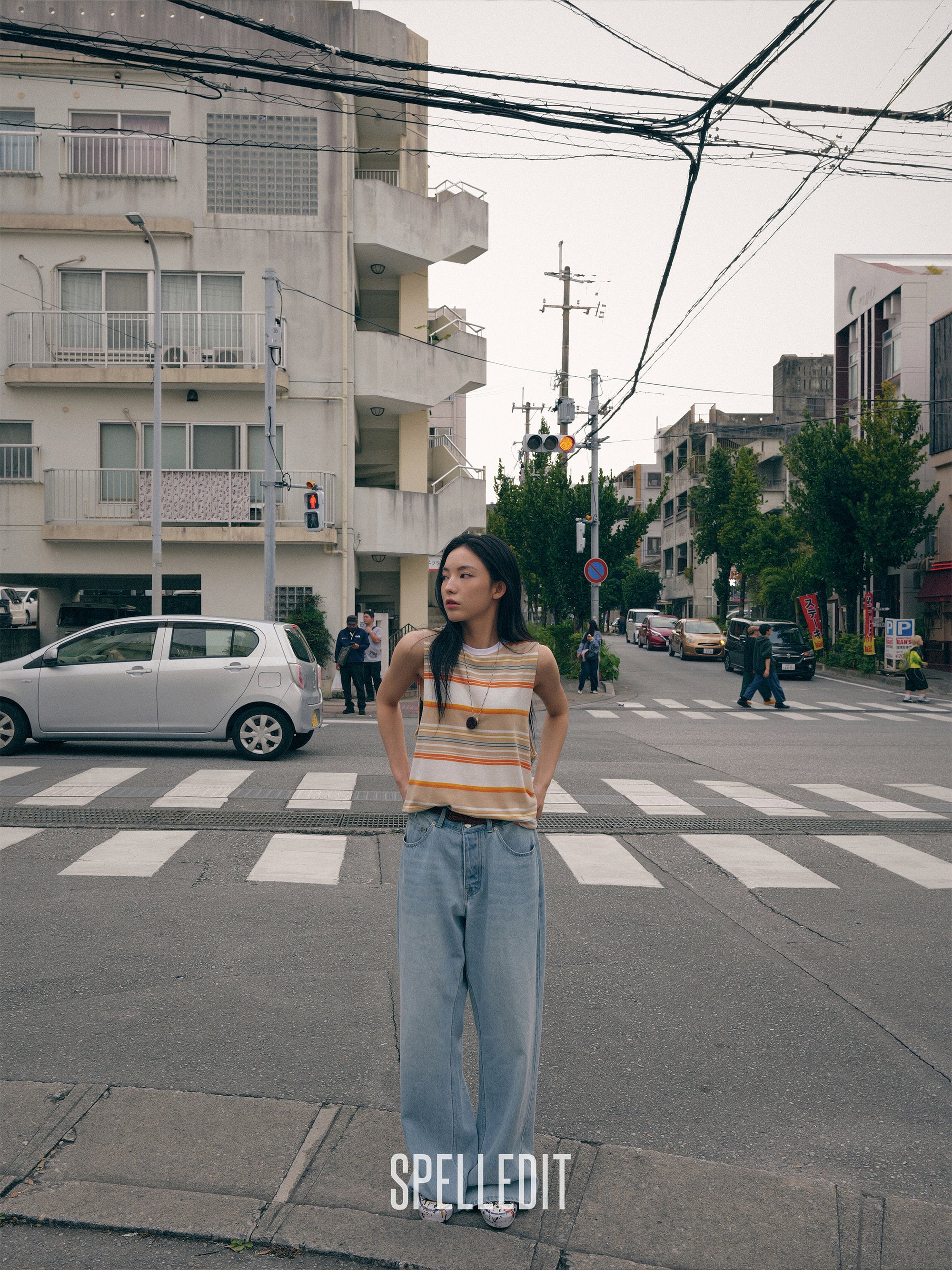 STRIPE COLOR BLOCK SLEEVELESS