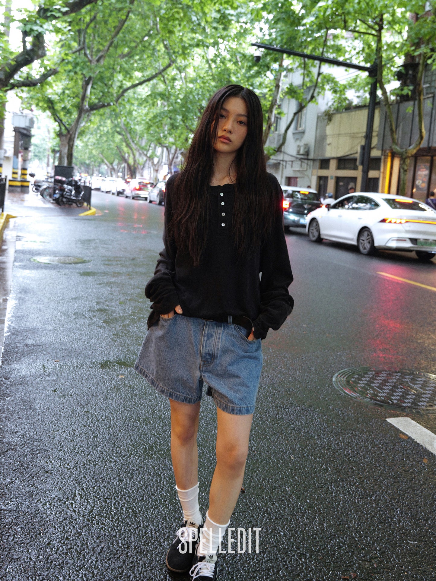 [6/22 PRE]DENIM 3/4 SHORTS