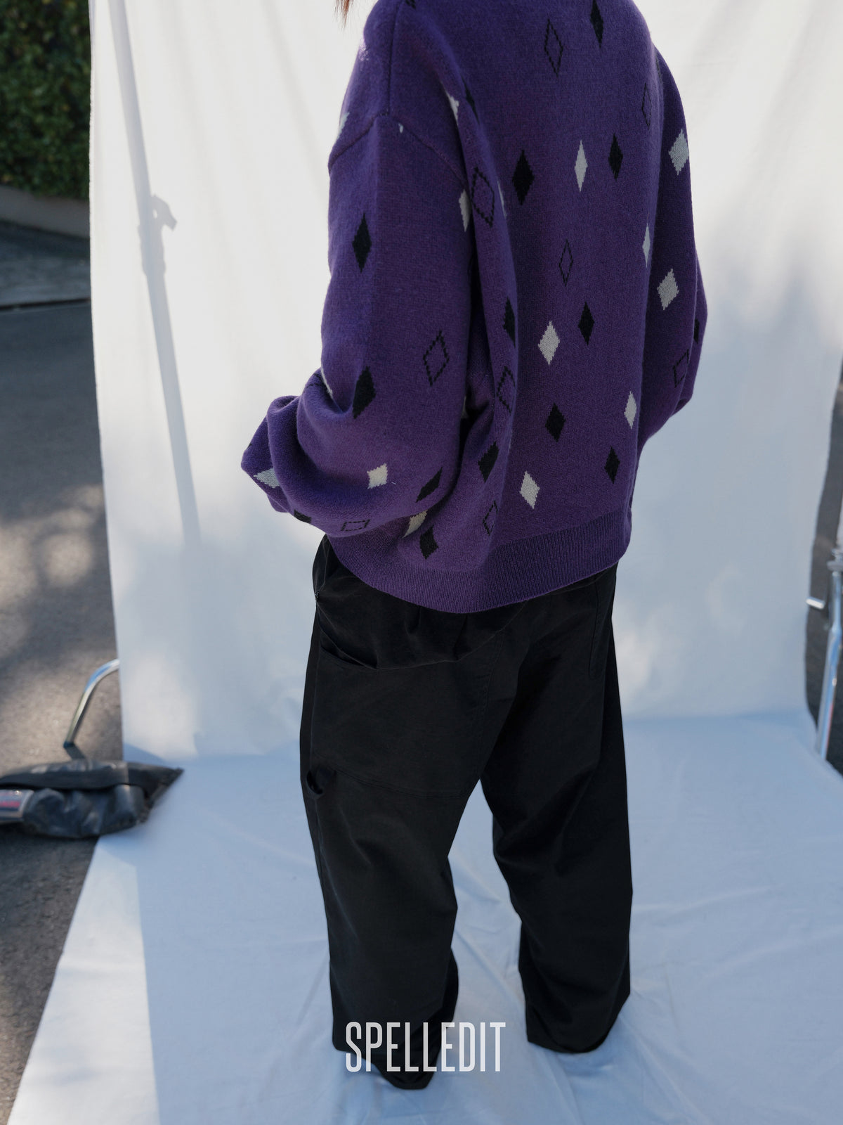 JACQUARD COLLARED CARDIGAN
