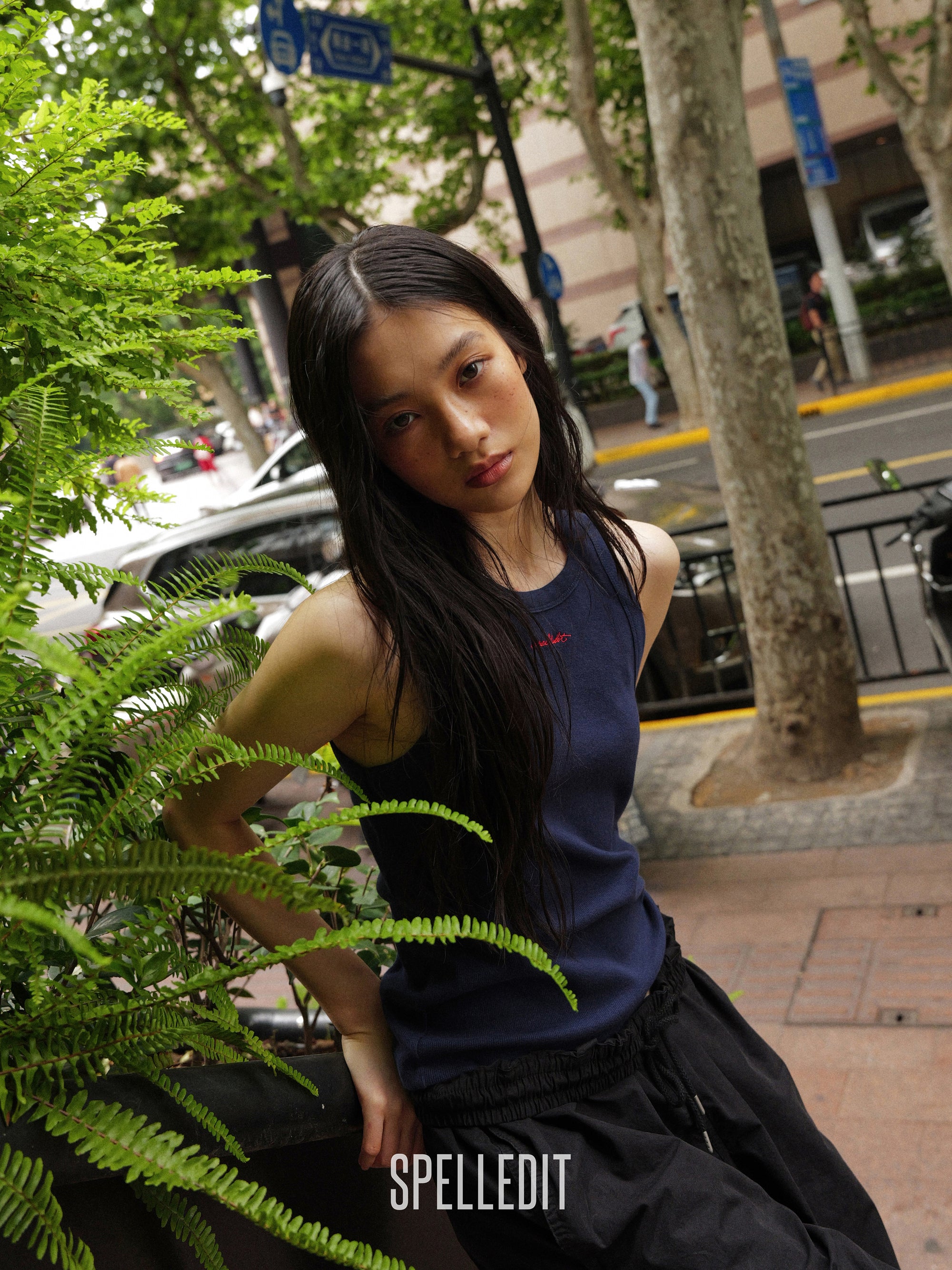 [6/22 PRE]BASIC LOGO RIBBED SLEEVELESS