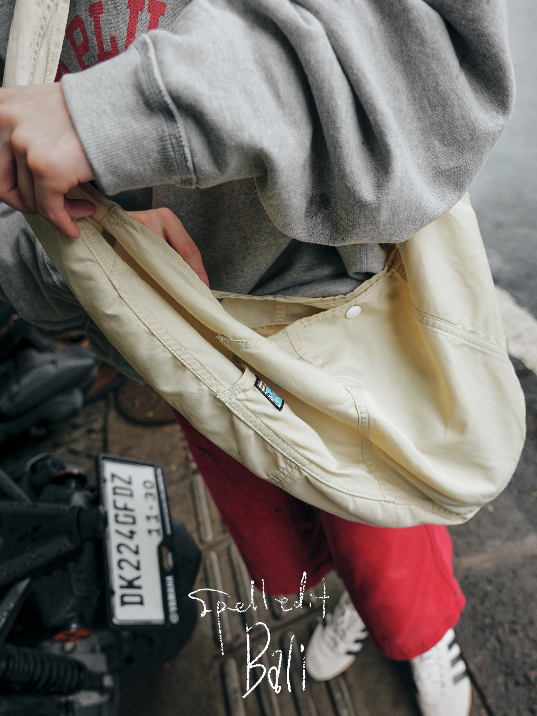 PANELLED NYLON BAG