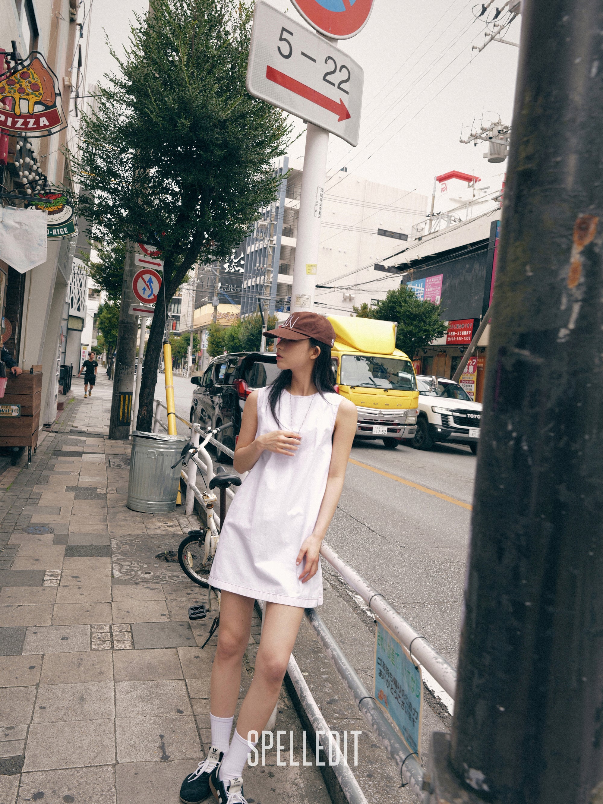 STRIPED REVERSIBLE SLEEVELESS DRESS