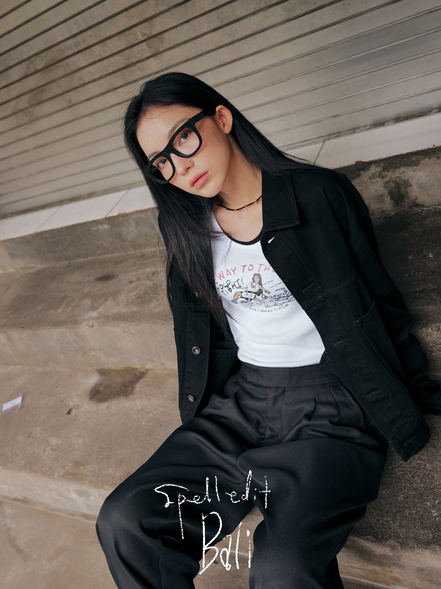 BLACK DENIM TRUCKER JACKET
