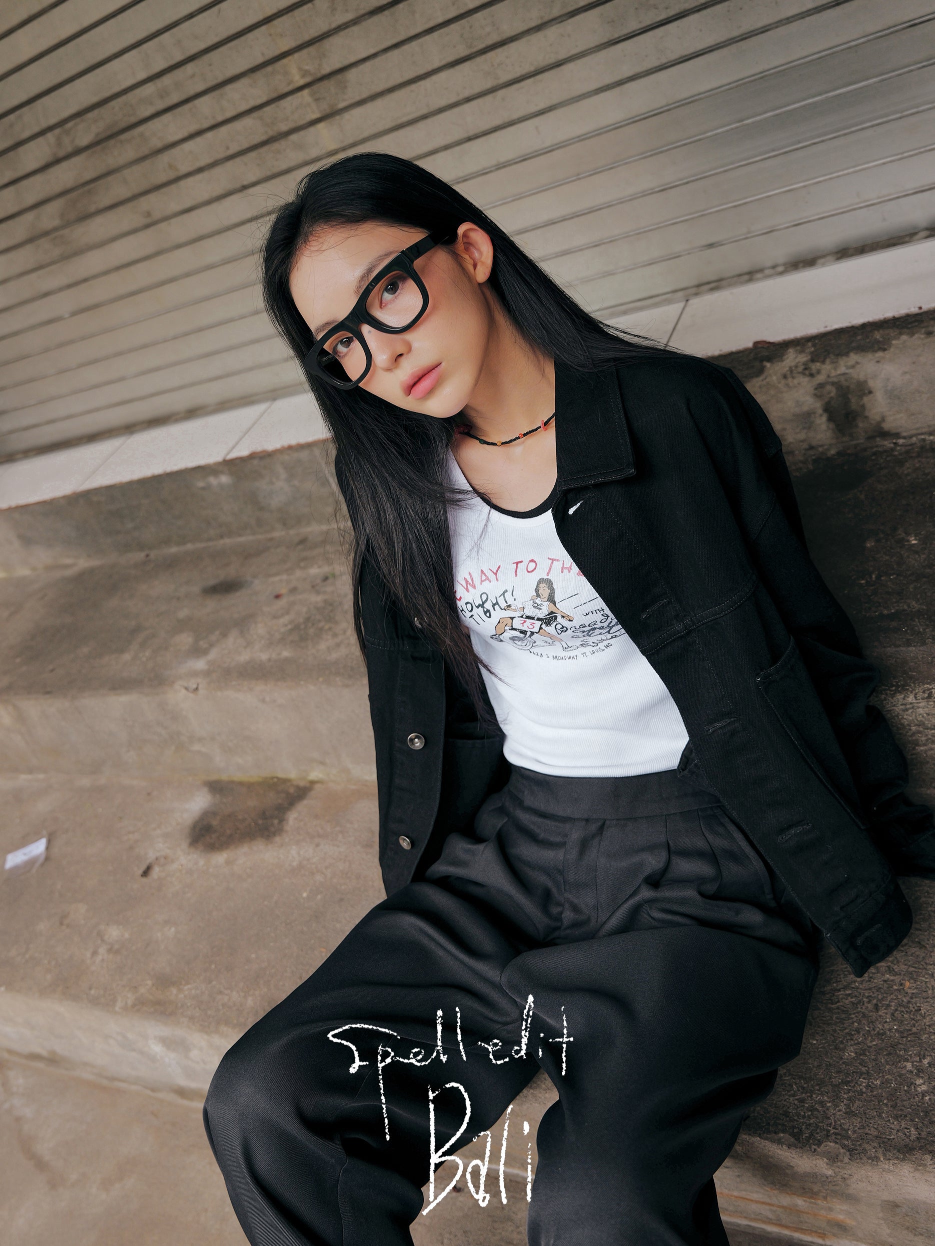 BLACK DENIM TRUCKER JACKET