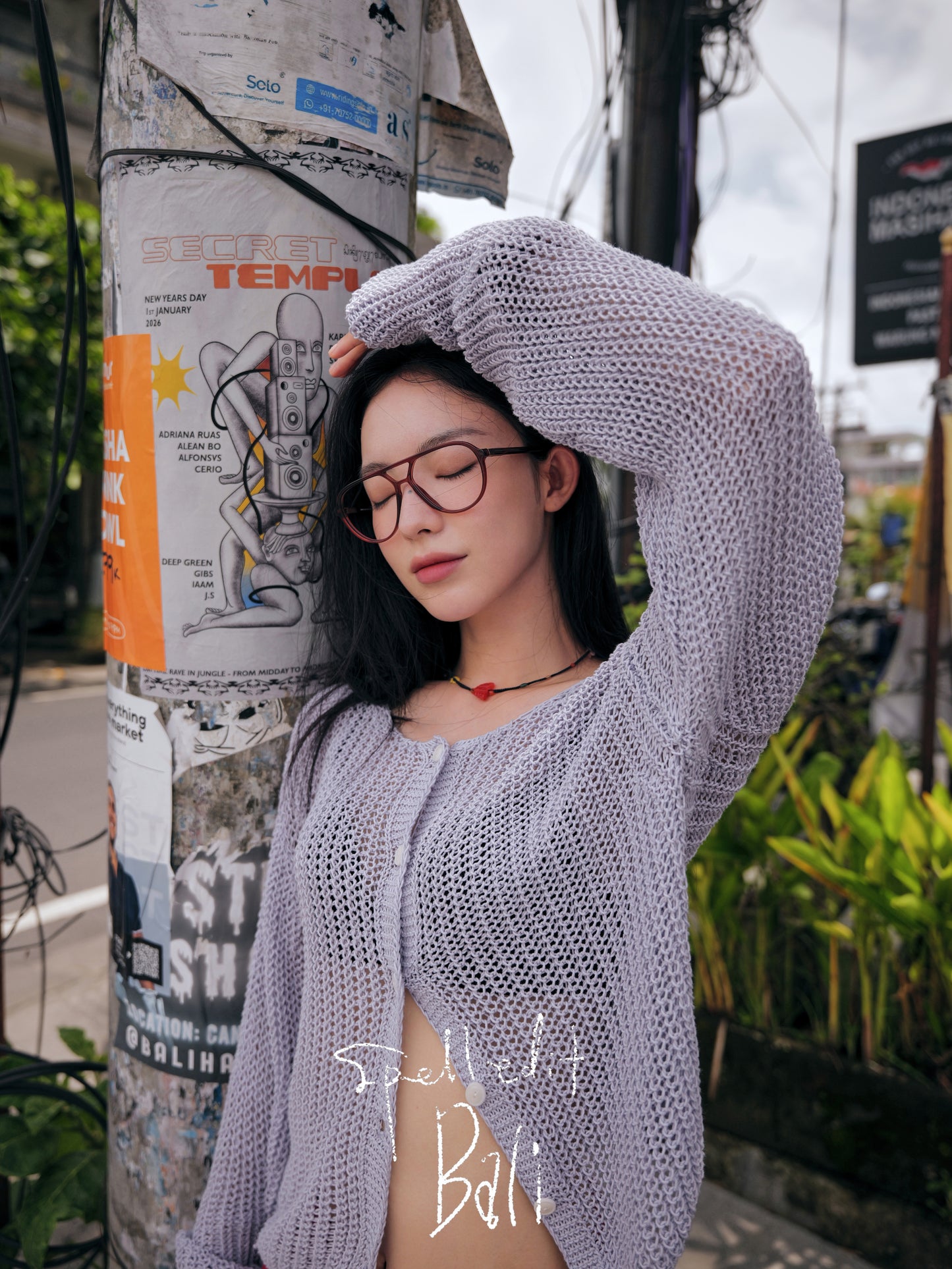HACHI BOAT NECK CARDIGAN