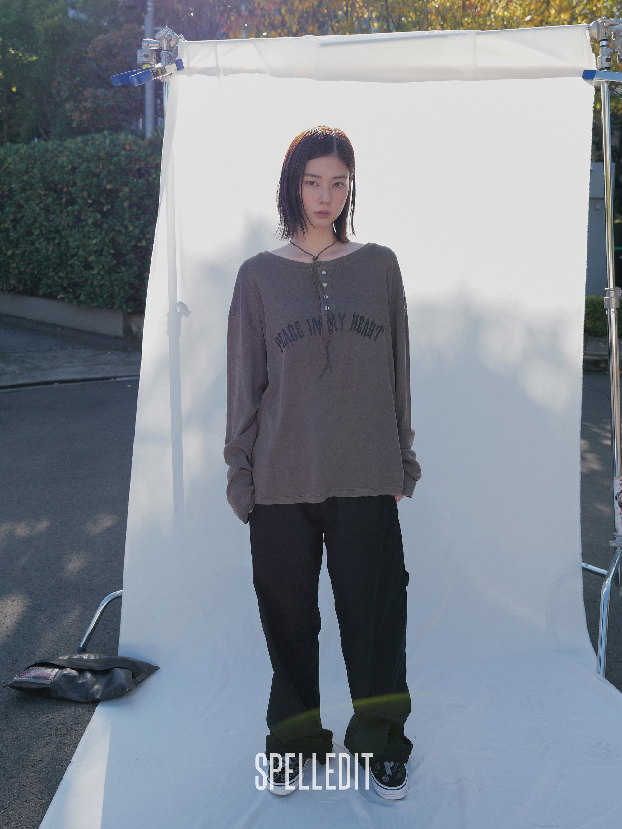 [9/7 PRE]LOOSE FIT HENLEY LONG SLEEVE T-SHIRT