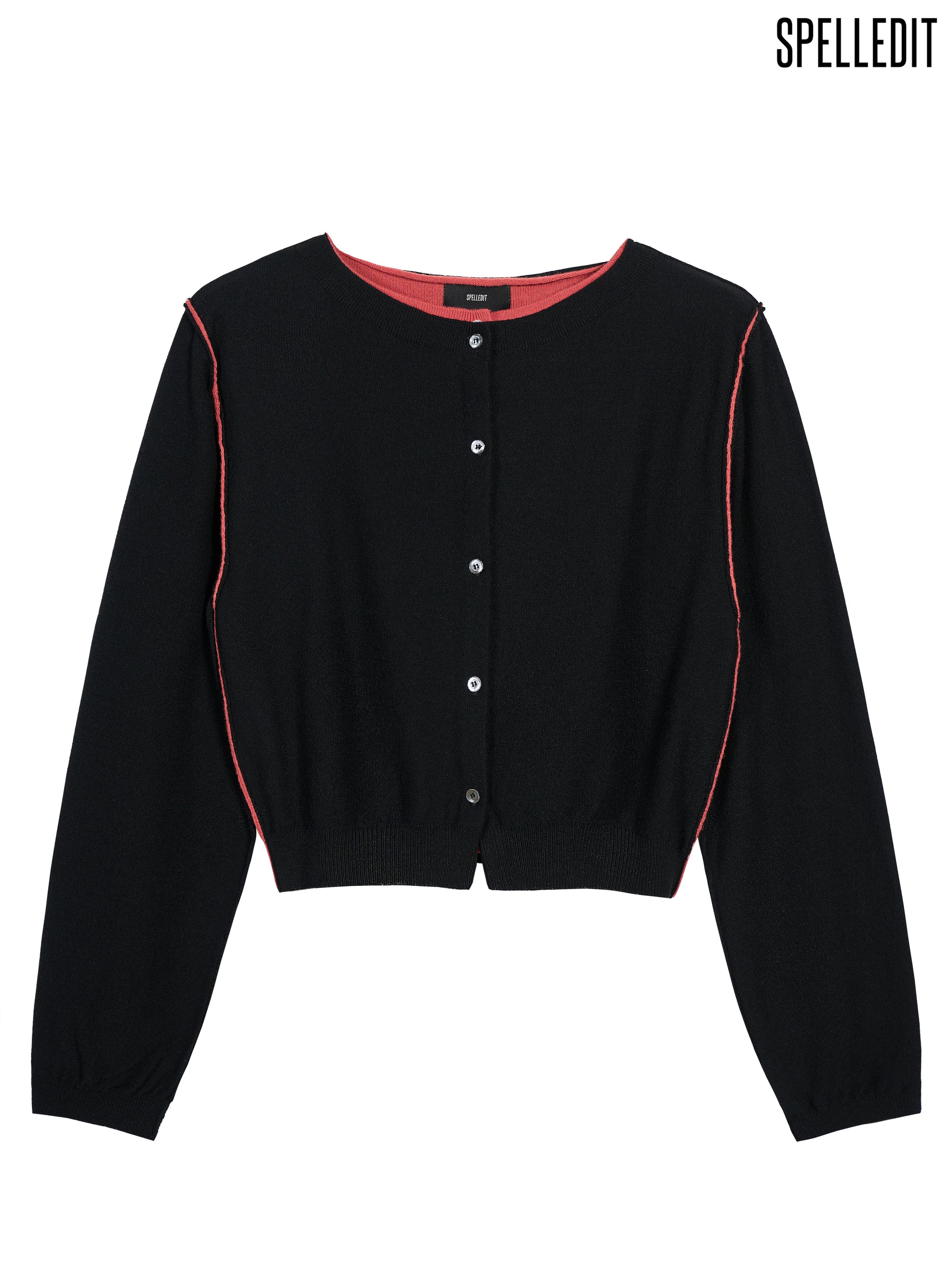 COLOR-BLOCK LAYERED CARDIGAN