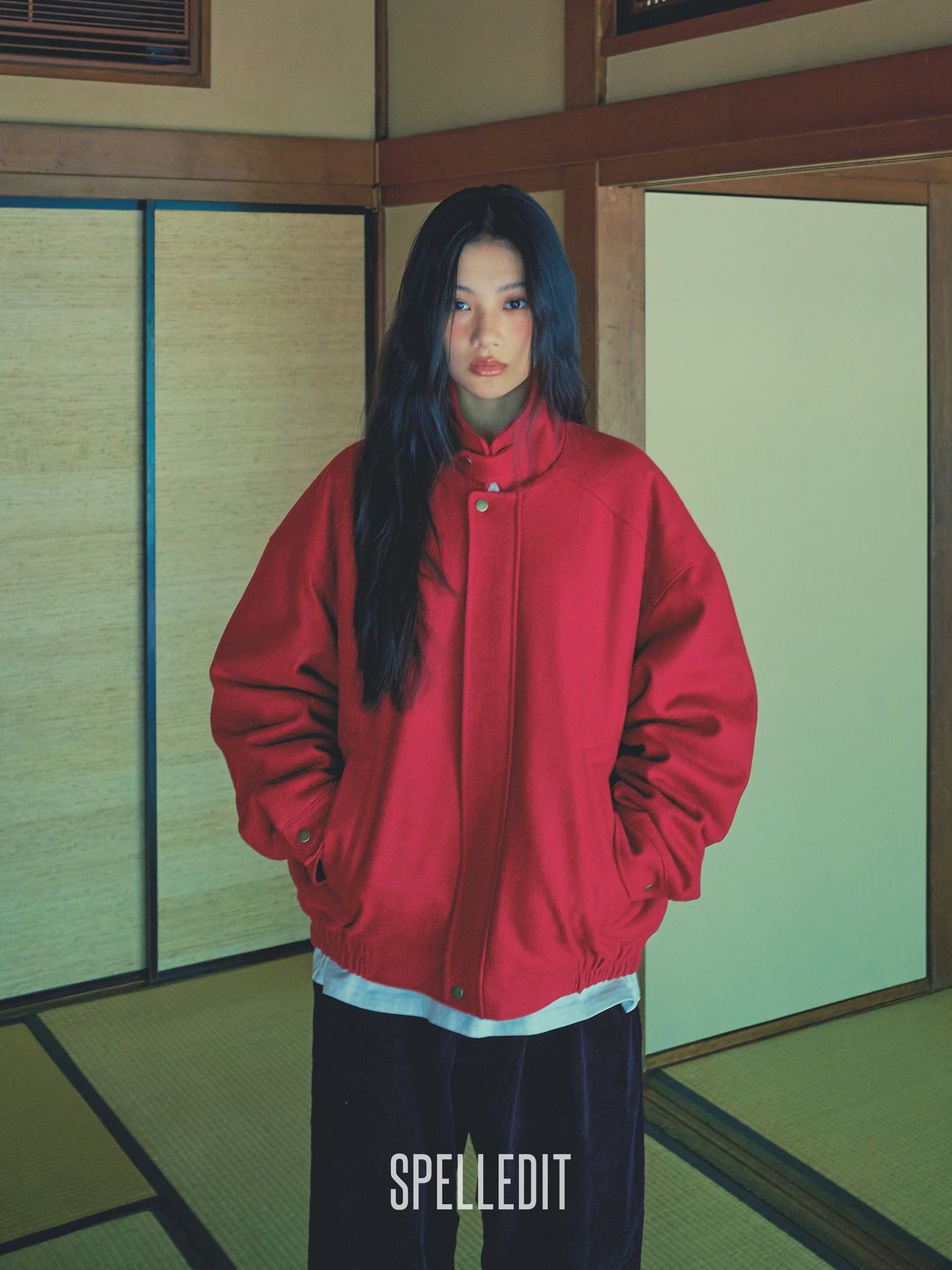 Melton Zip up Blouson