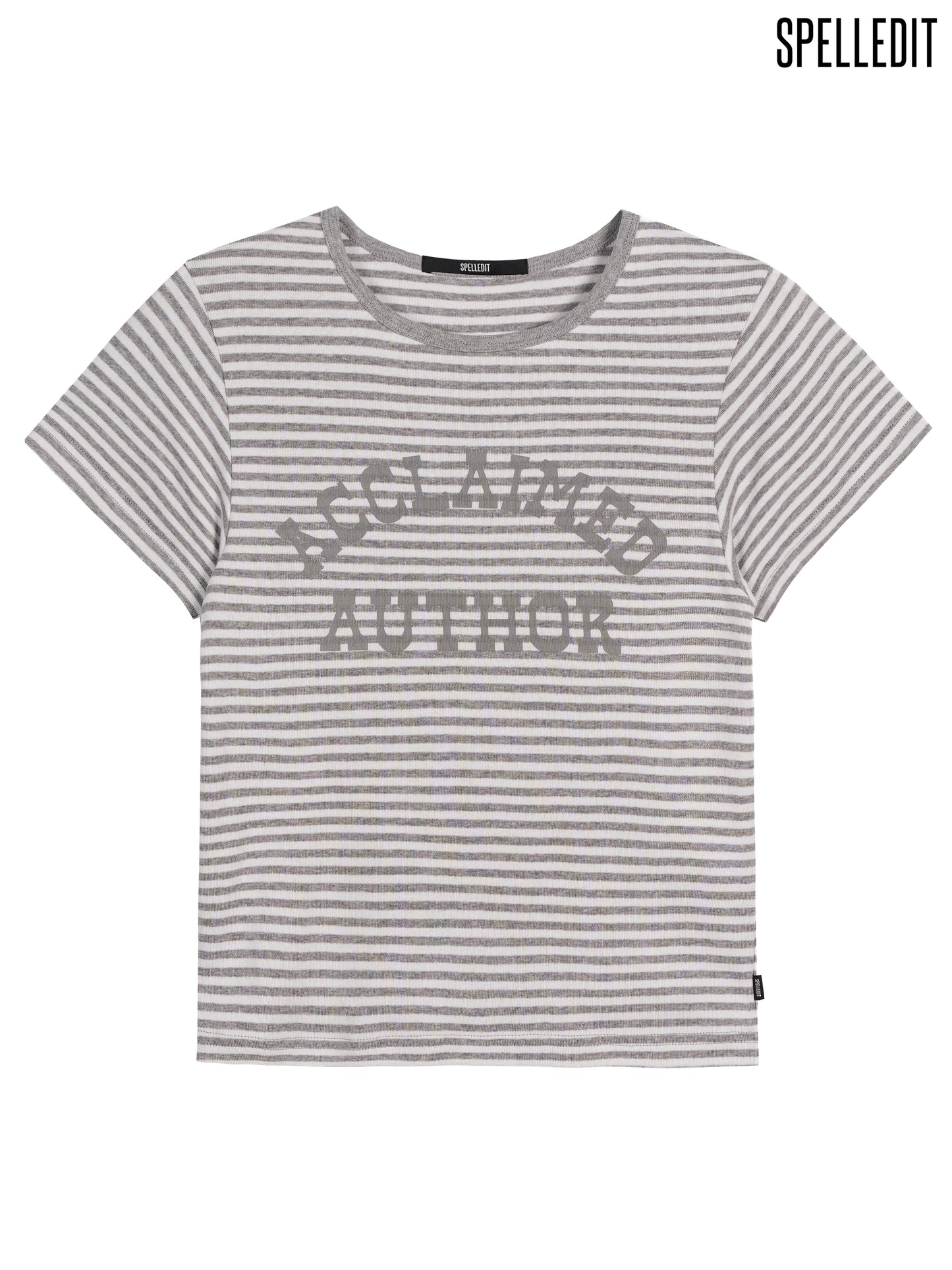 STRIPE LETTERING SLIM T-SHIRT
