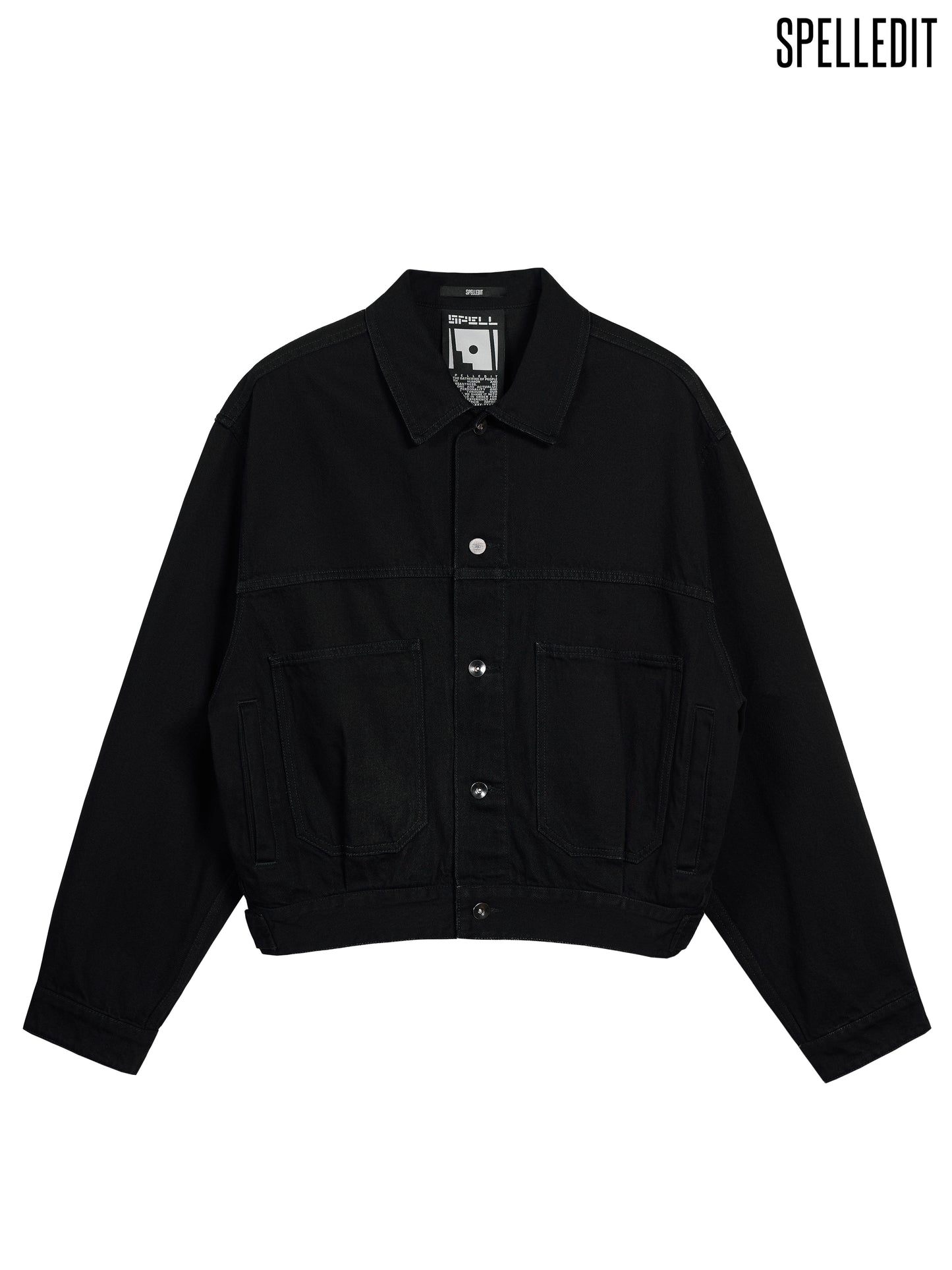 BLACK DENIM TRUCKER JACKET