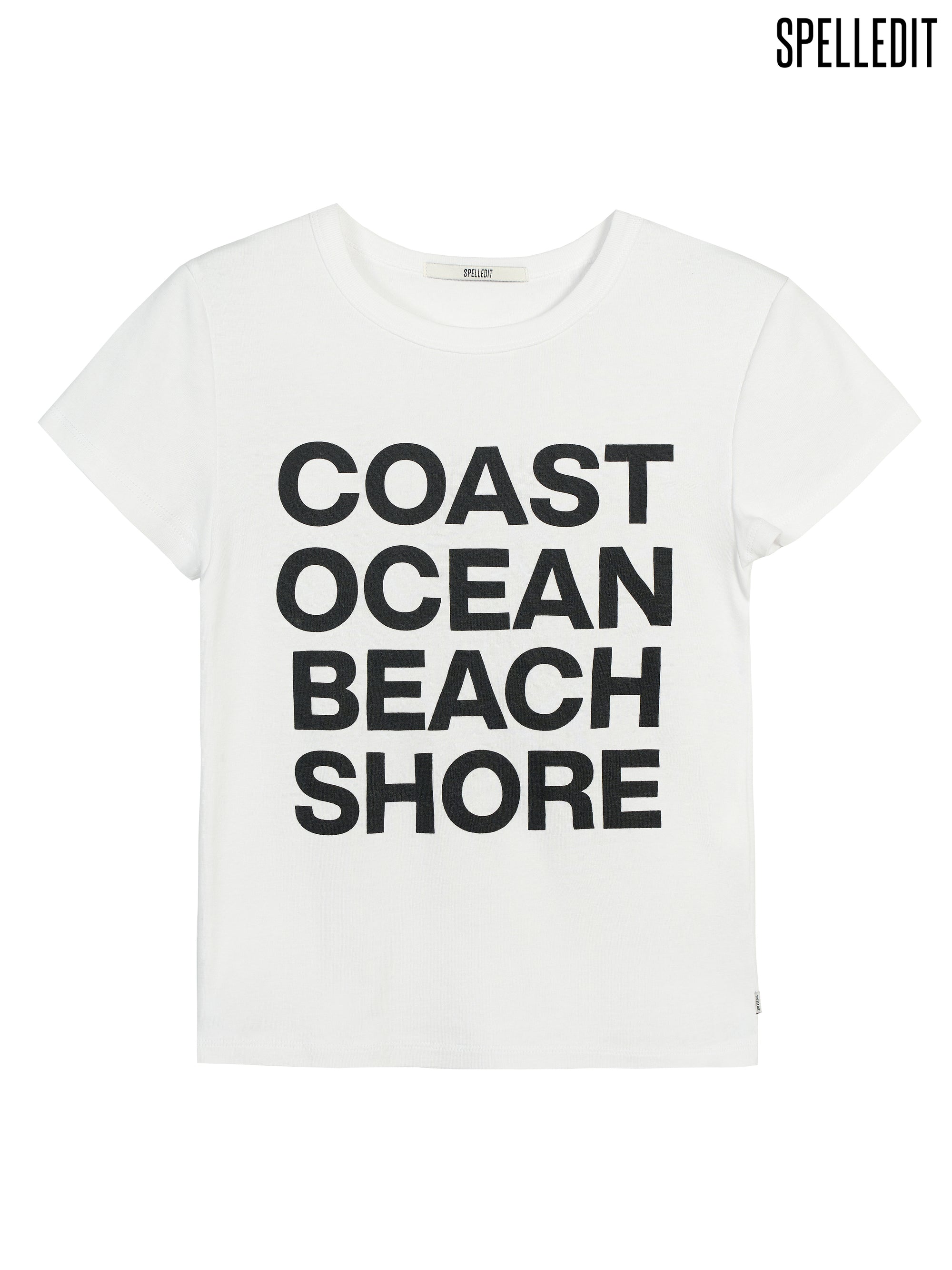 COASTAL WORDING PRINT T-SHIRT