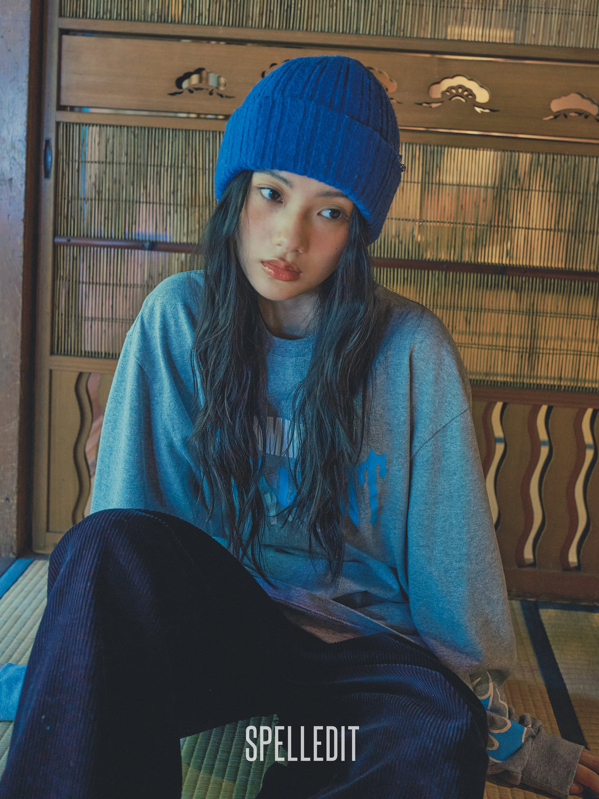 Romantic youth printed long sleeves tee