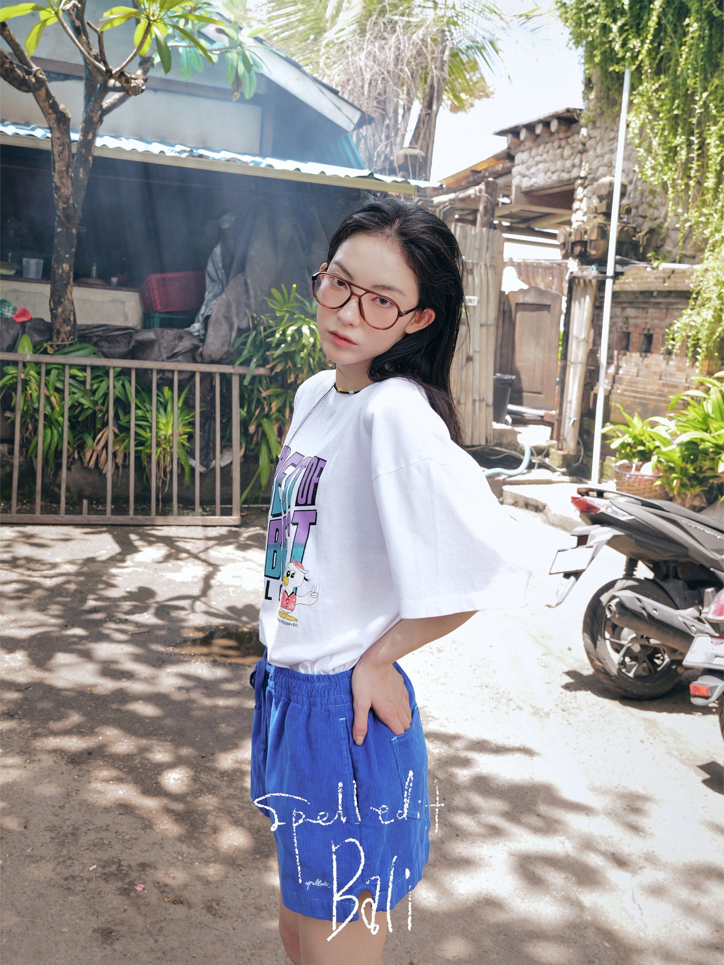 CORDUROY ELASTIC WAIST SHORTS