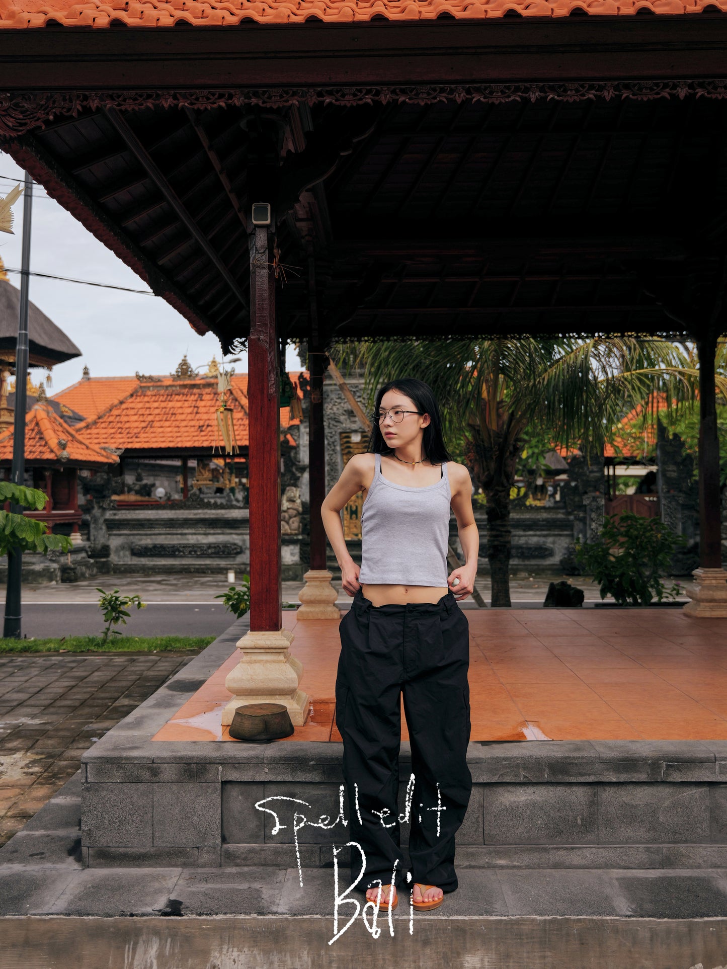 SINGLE PLEAT POCKET CARGO PANTS
