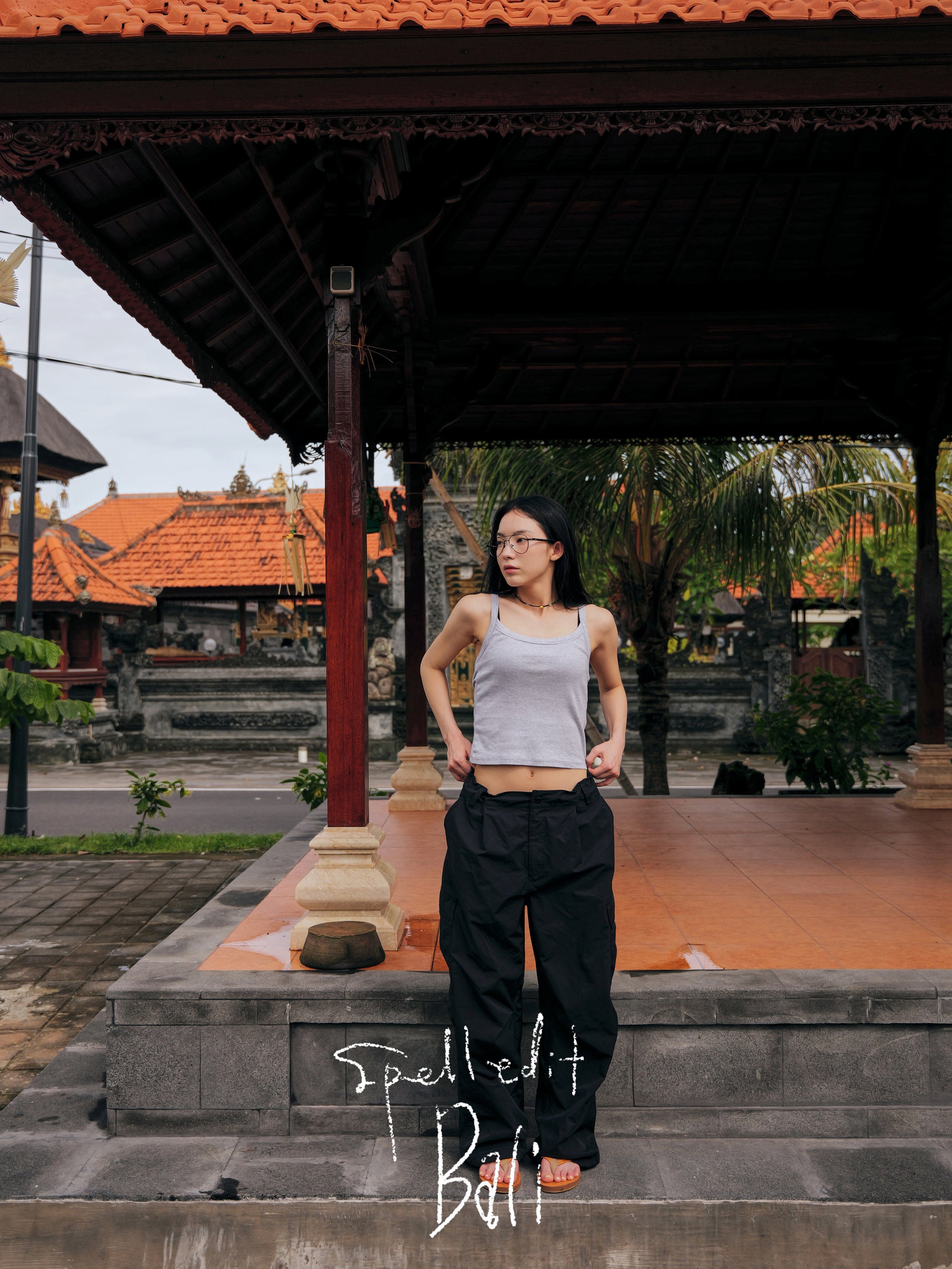 SINGLE PLEAT POCKET CARGO PANTS