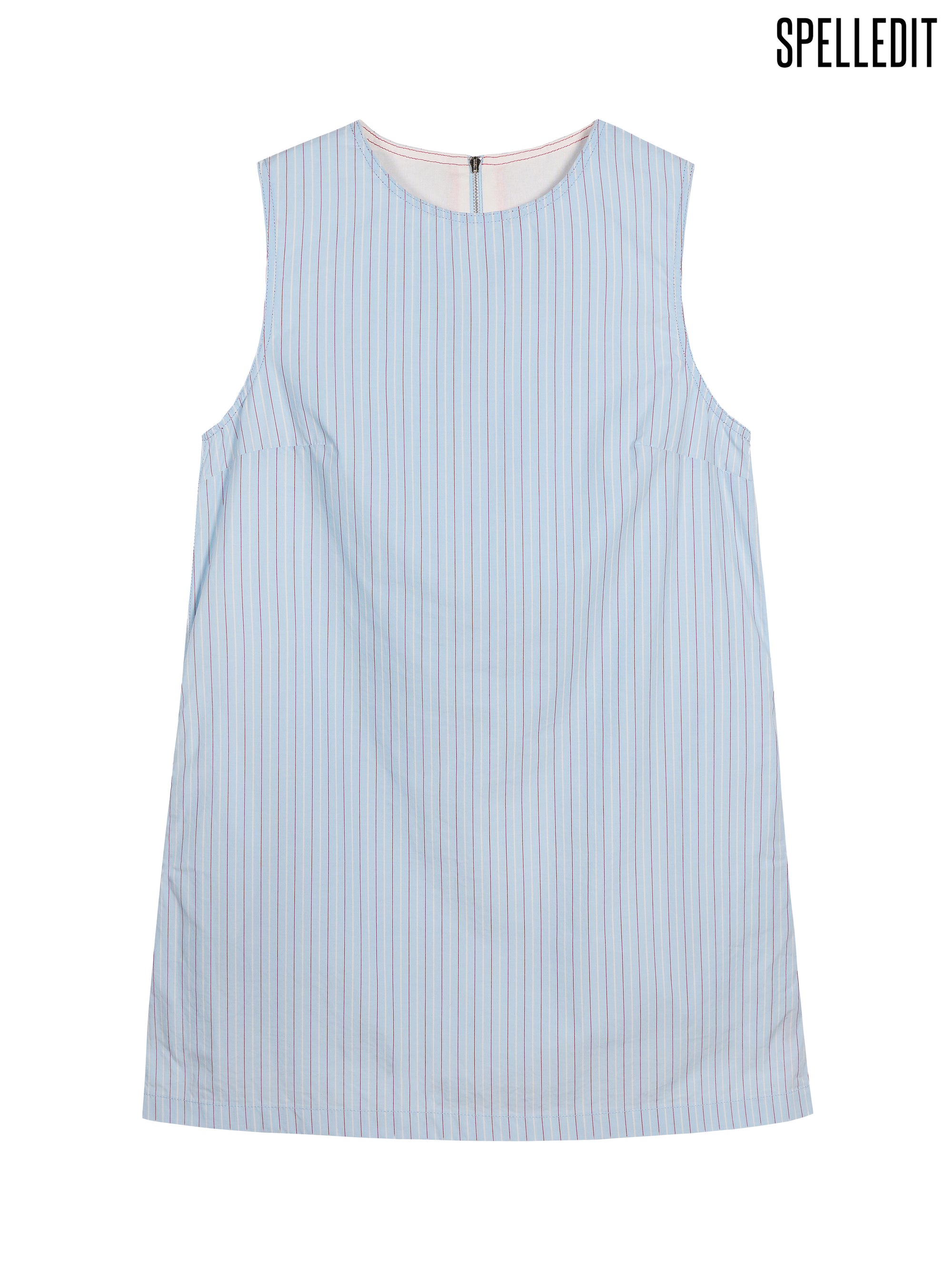 STRIPED REVERSIBLE SLEEVELESS DRESS