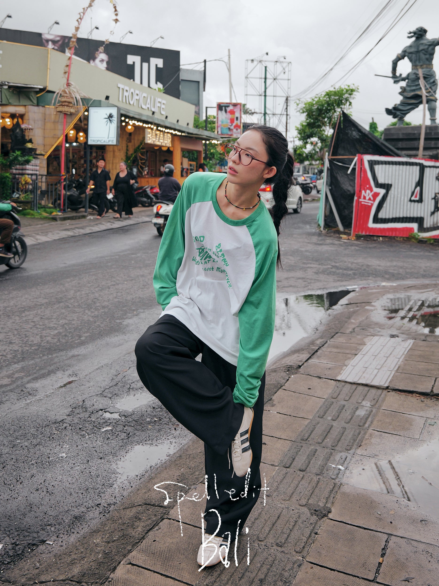 INDIAN RAGLAN LONG SLEEVE T-SHIRT