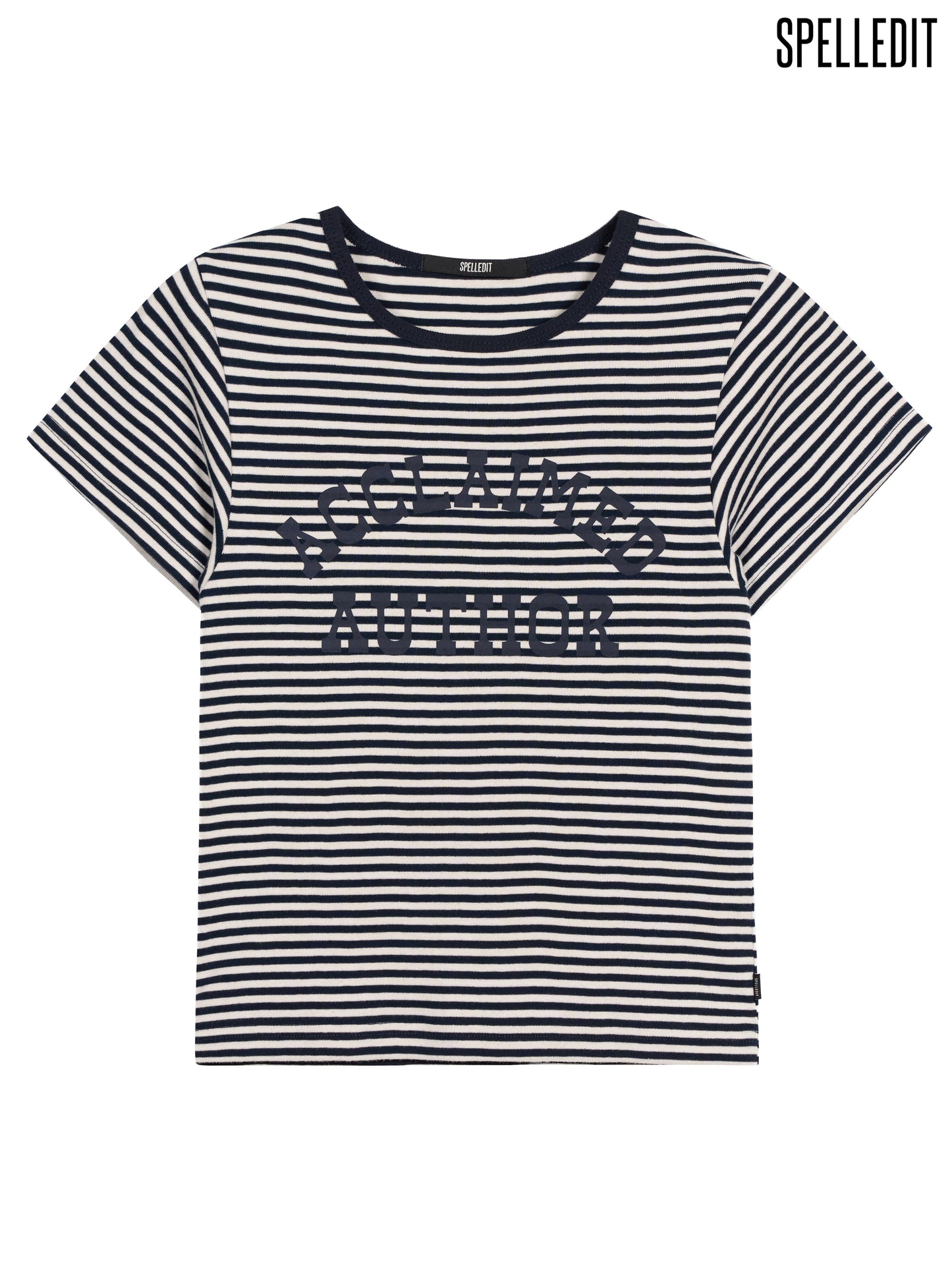 STRIPE LETTERING SLIM T-SHIRT