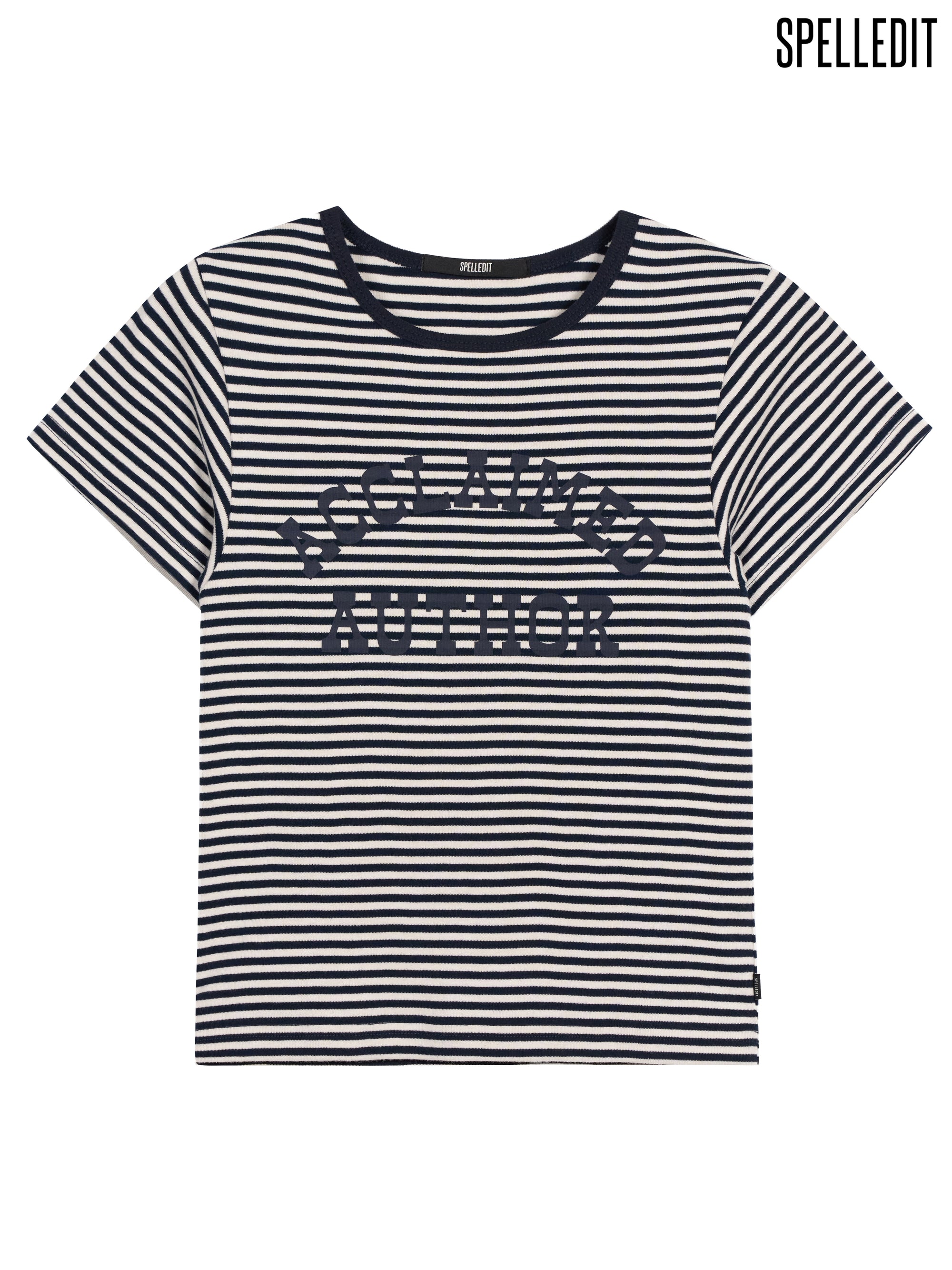 STRIPE LETTERING SLIM T-SHIRT