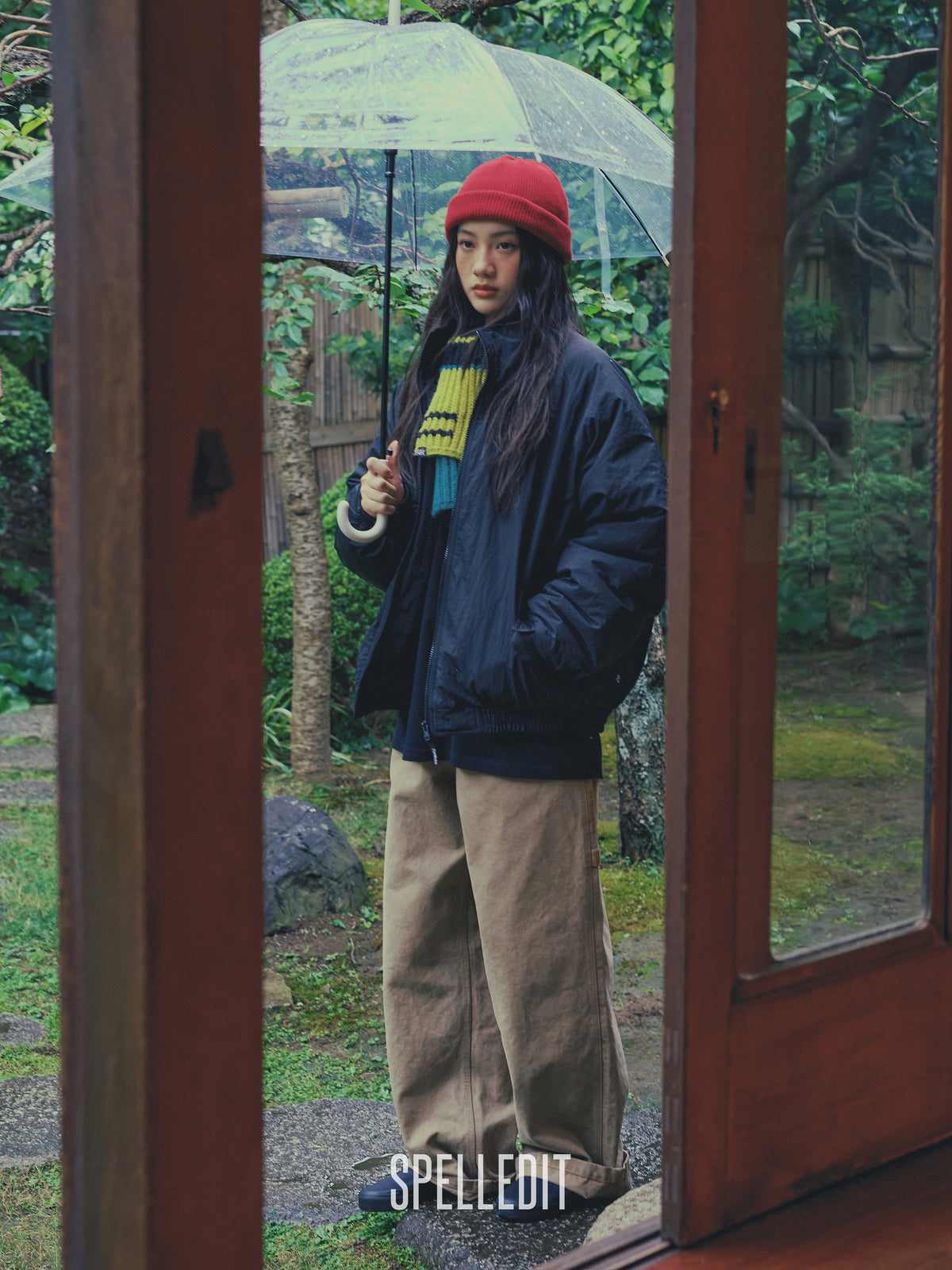 Contrast detailed Carpenter pants